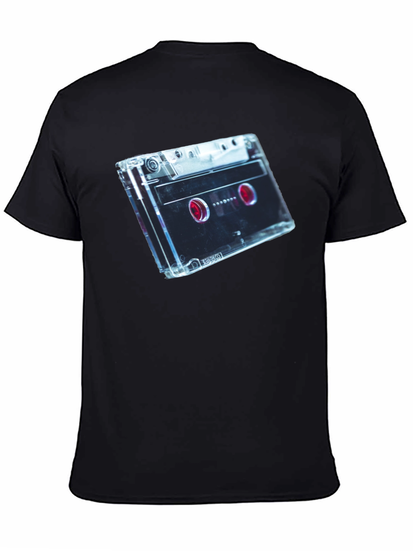 Black Retro Cassette Tape Graphic Tee - Black view 4