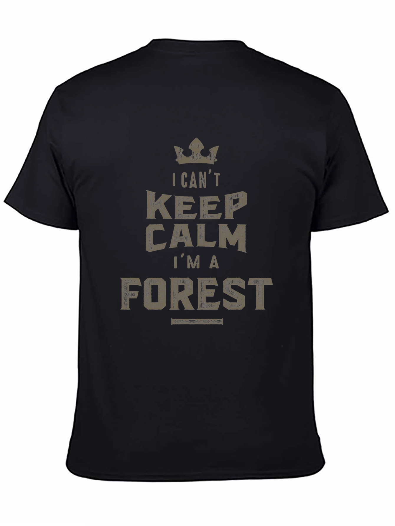 Black Keep Calm Forest Graphic Tee - Black view 4