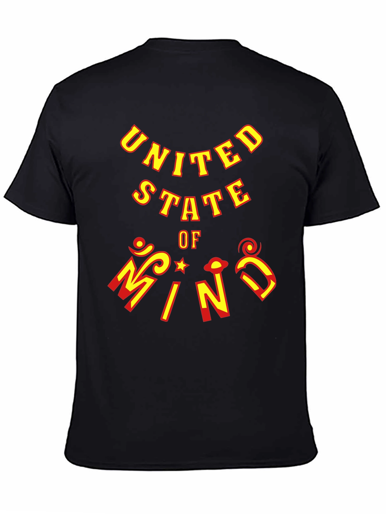Black United State Of Mind Graphic T-Shirt view 4