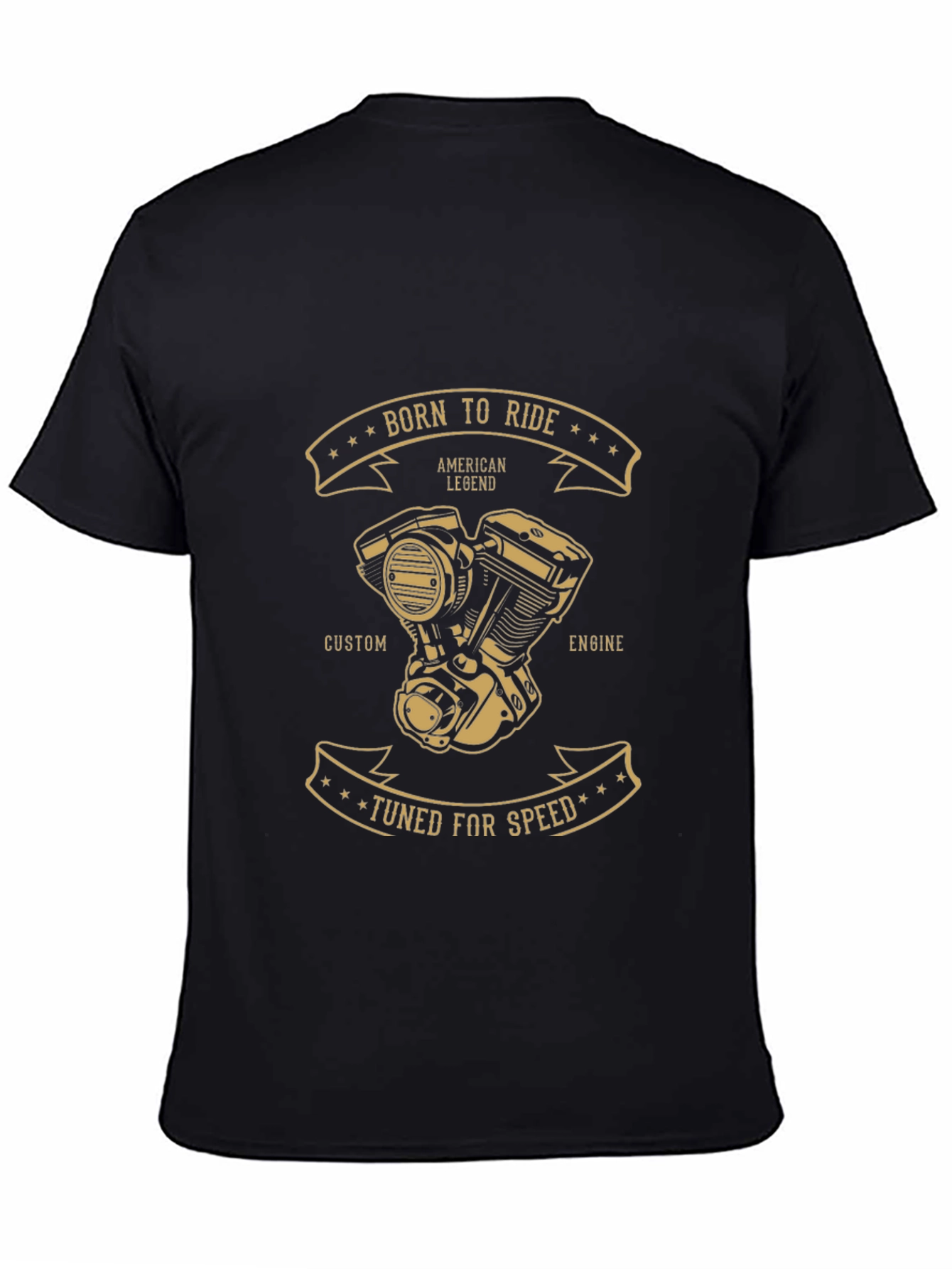 Black Born to Ride American Legend T-Shirt view 4