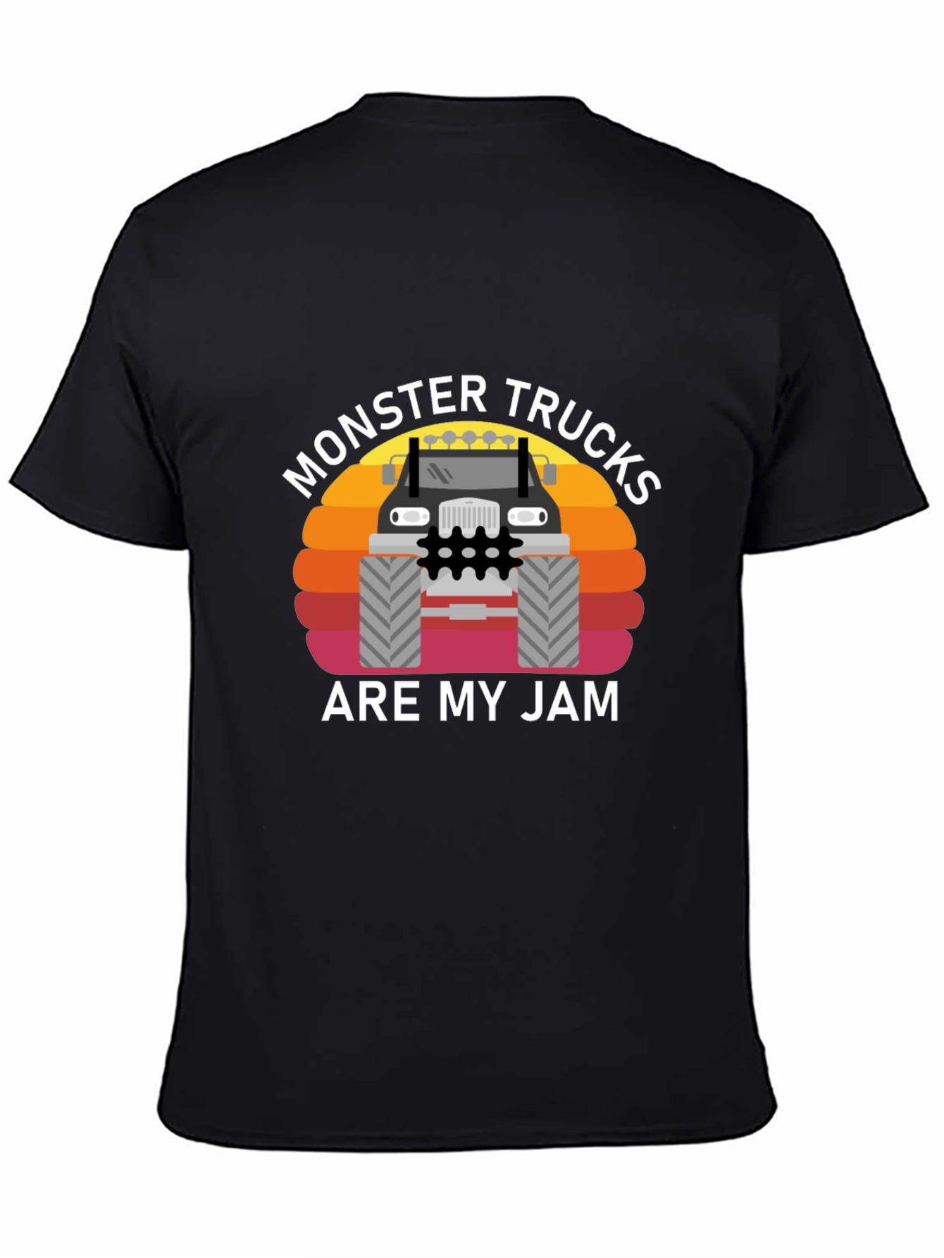 Black Monster Truck Jam Graphic Tee - Black Cotton T-Shirt view 4