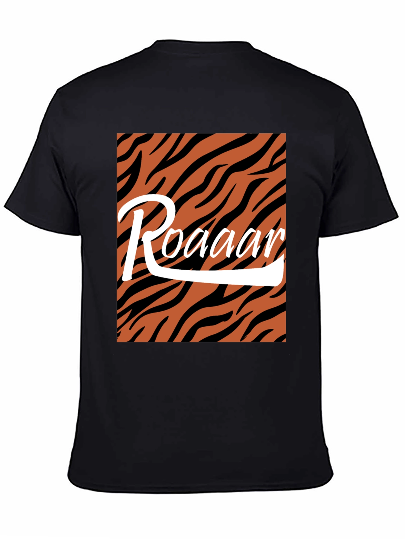 Black Roaar Tiger Stripe Graphic Tee view 4
