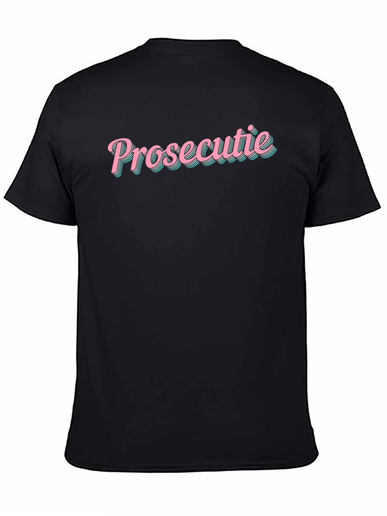Black Prosecutie T-Shirt - Funny Retro Design view 4