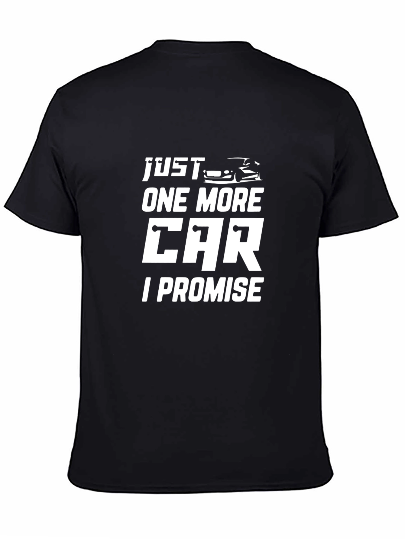 Black Just One More Car T-Shirt view 4