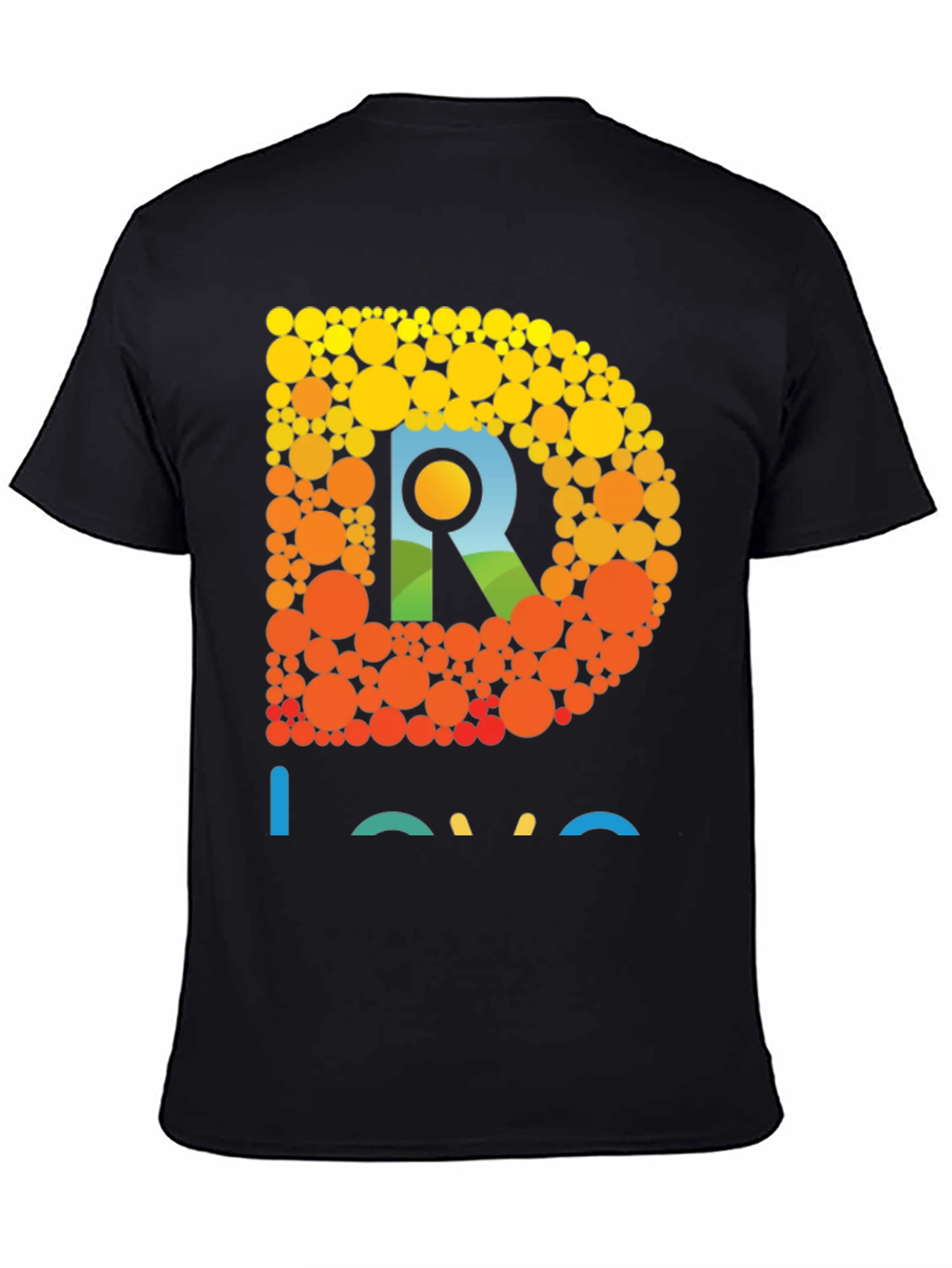 Black D Love Graphic T-Shirt - Stylish Comfort view 4