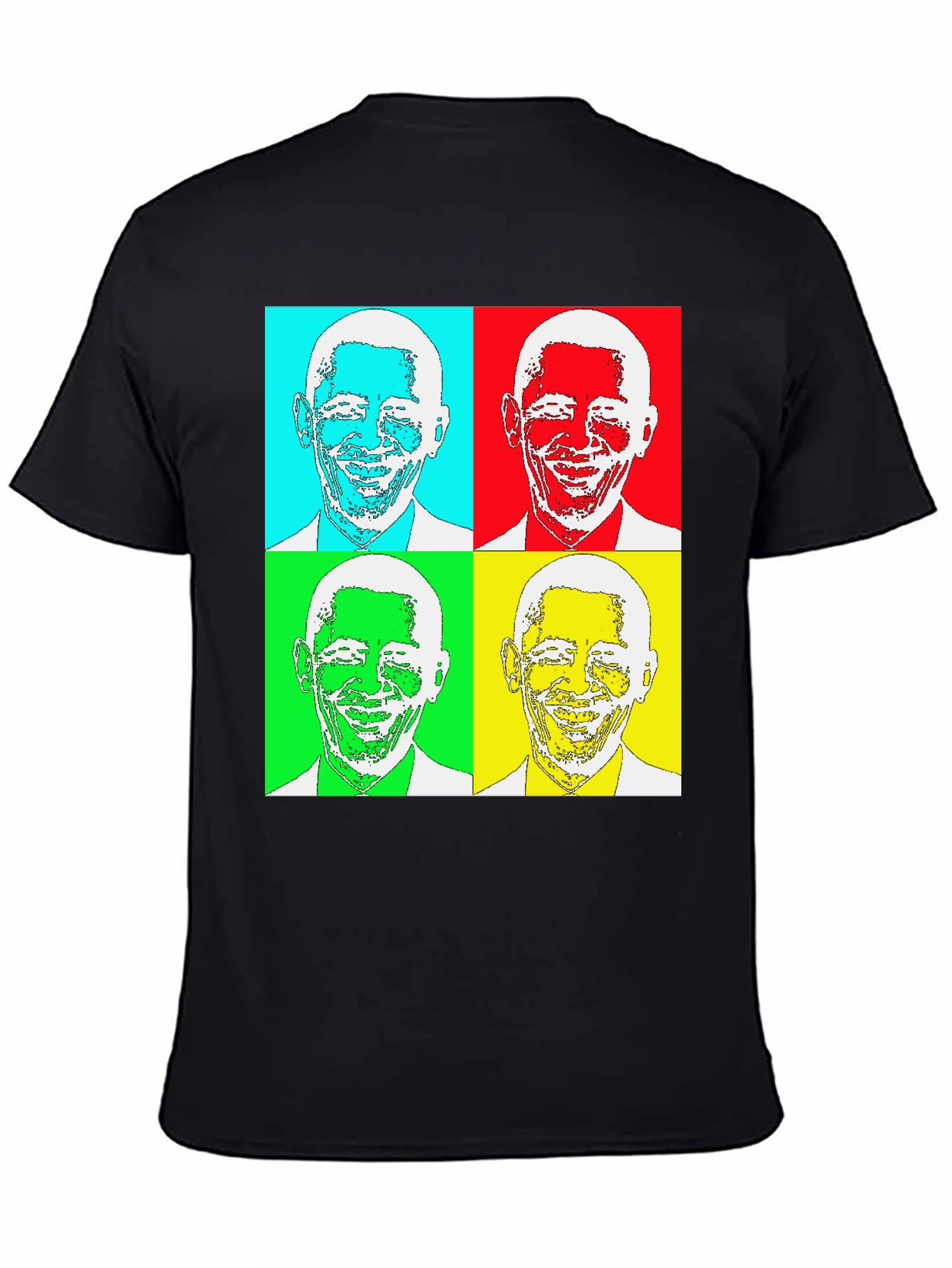 Black Pop Art Obama T-Shirt - Graphic Tee view 4