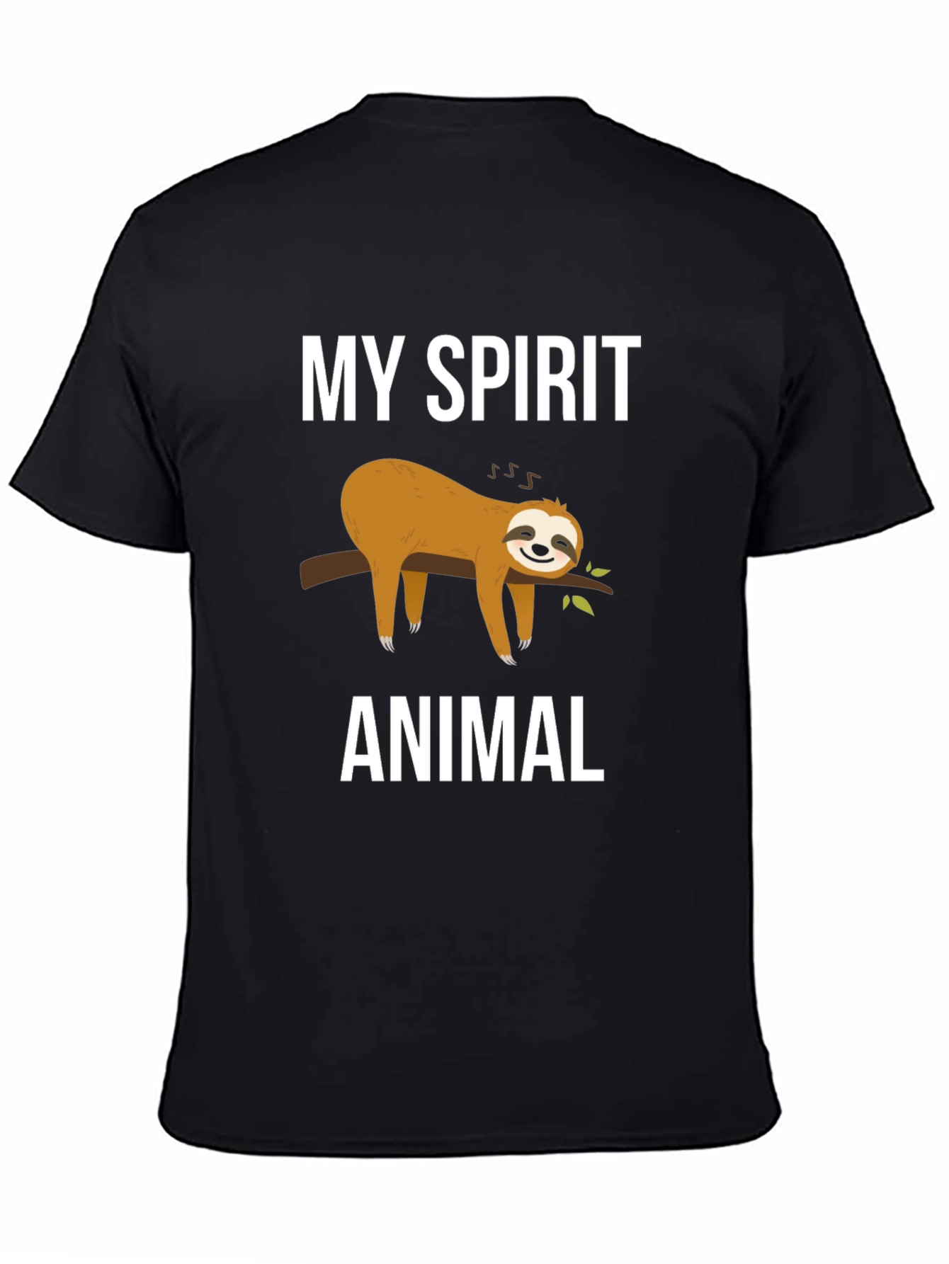 Black My Spirit Animal Sloth Graphic Tee view 4