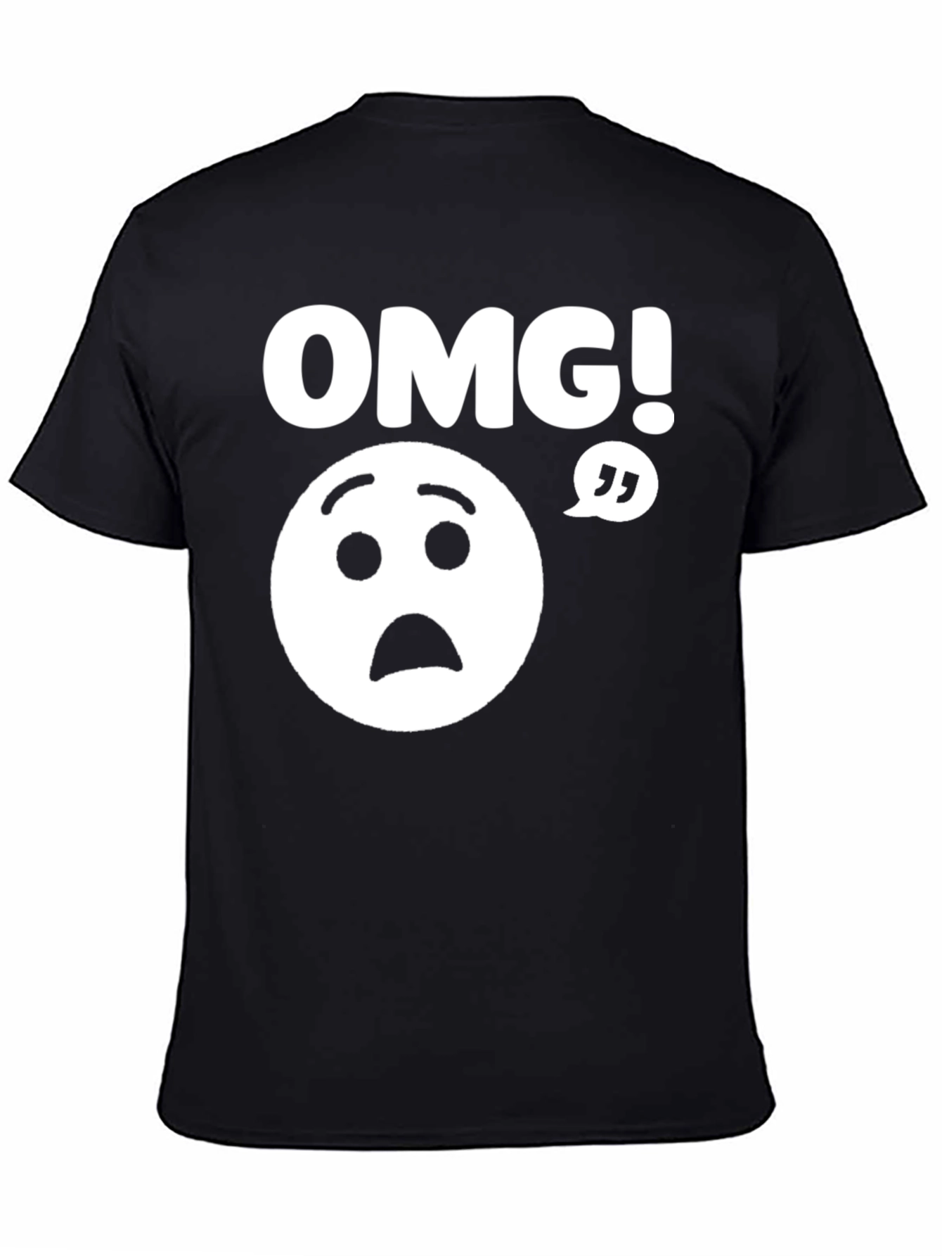 Black OMG! Graphic T-Shirt - Funny Unisex Tee view 4