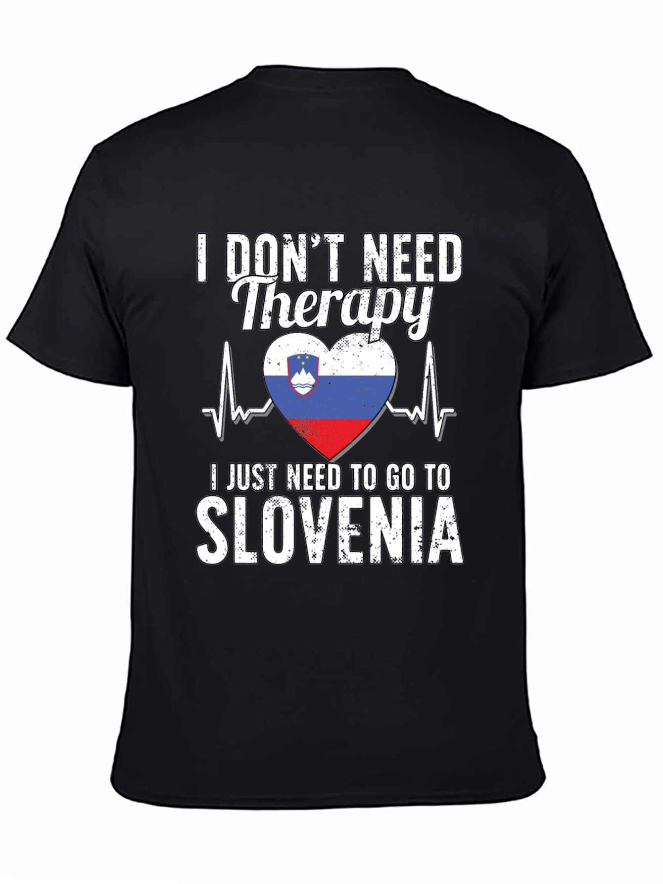 Black Slovenia Therapy T-Shirt view 4