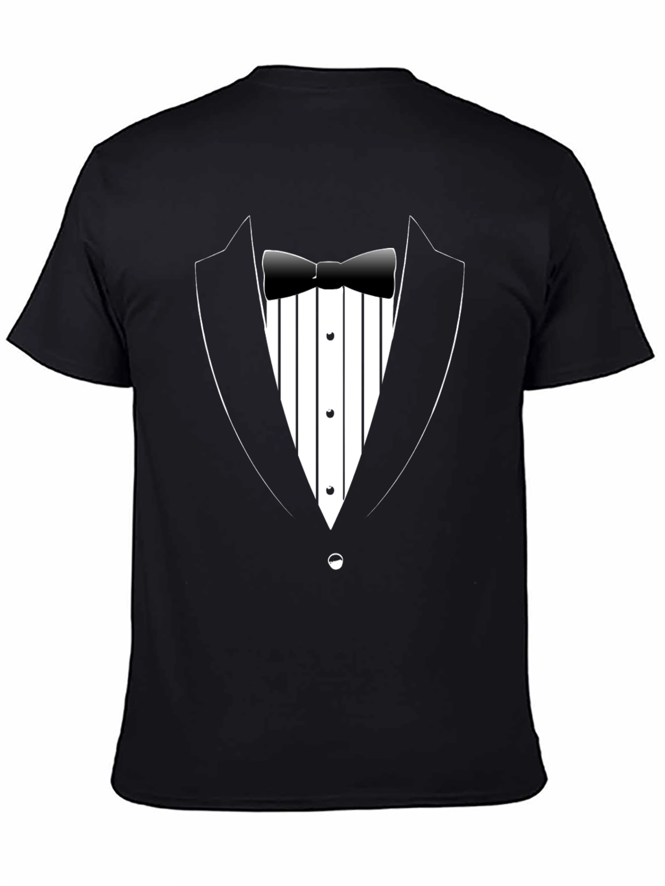 Black Tuxedo T-Shirt - Novelty Graphic Tee view 4