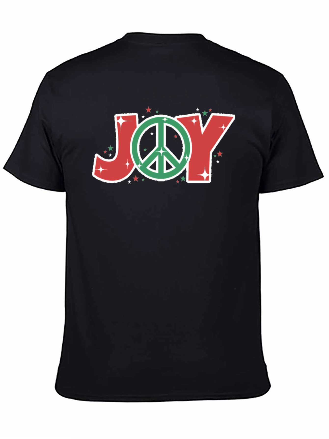 Black Peaceful Joy T-Shirt - Holiday Cheer view 4