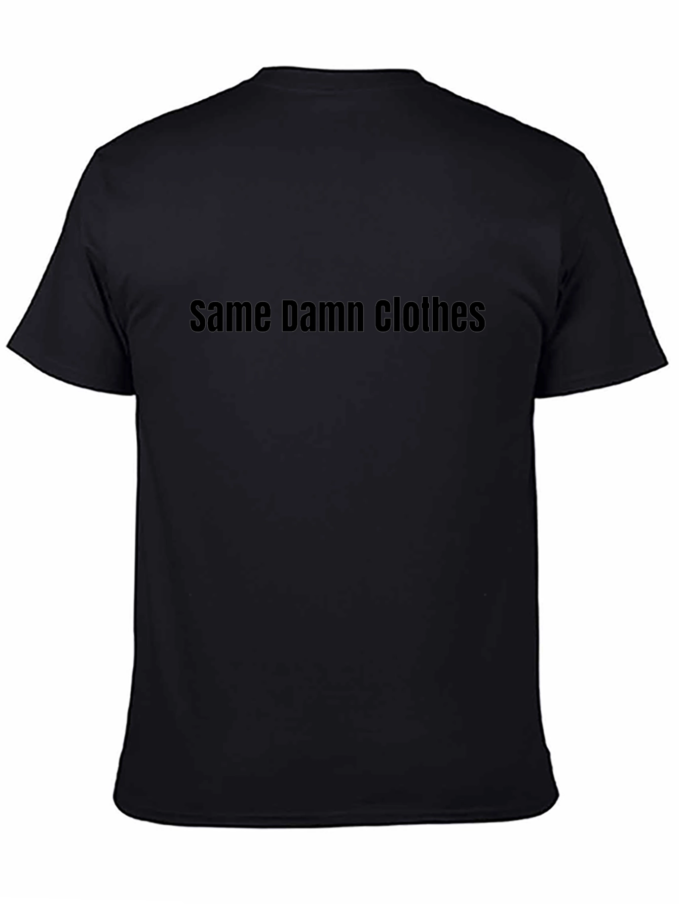 Black Same Damn Clothes Graphic Tee - Men's Black T-Shirt view 4