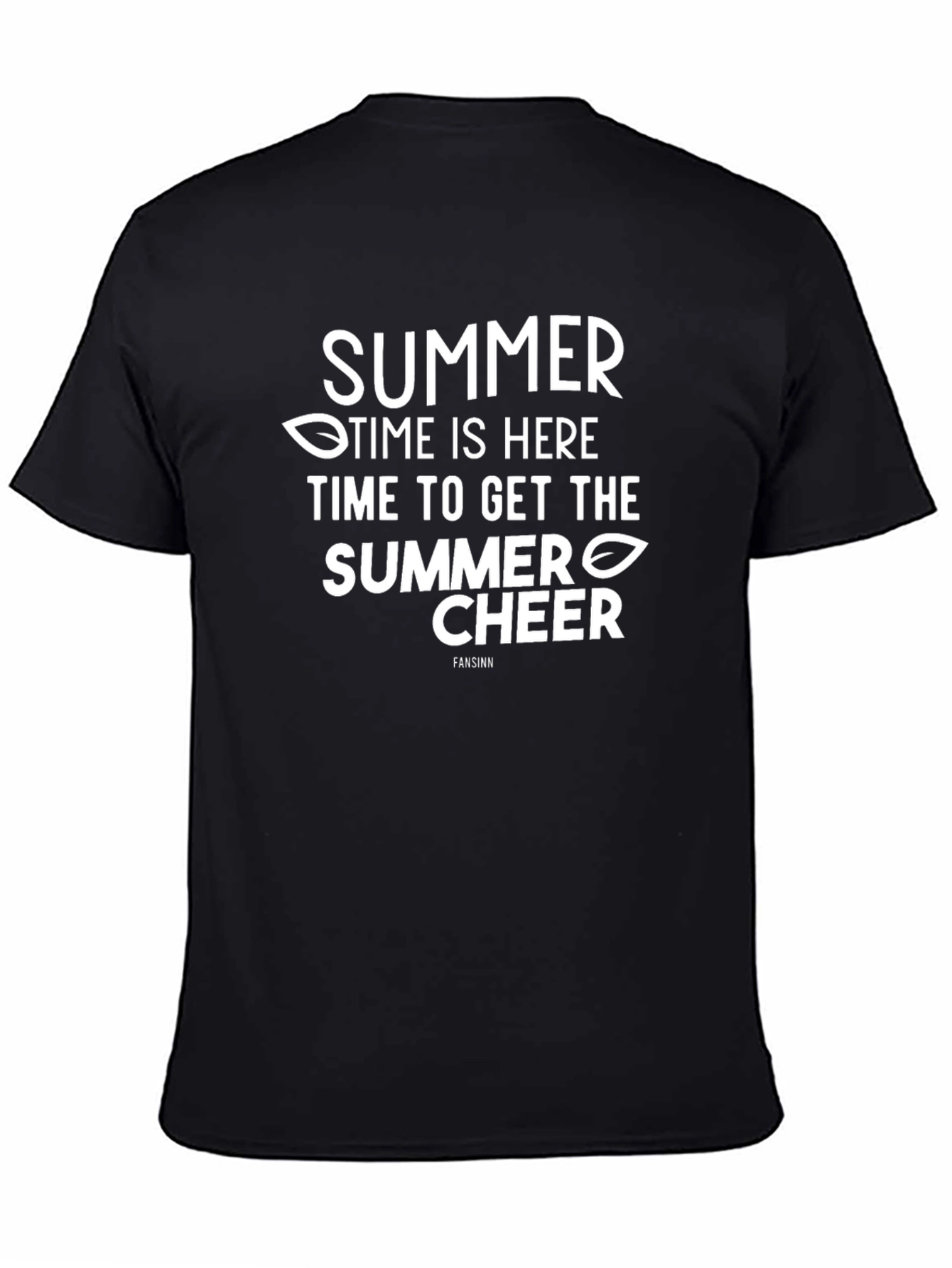 Black Summer Time Cheer Graphic Tee - Black view 4