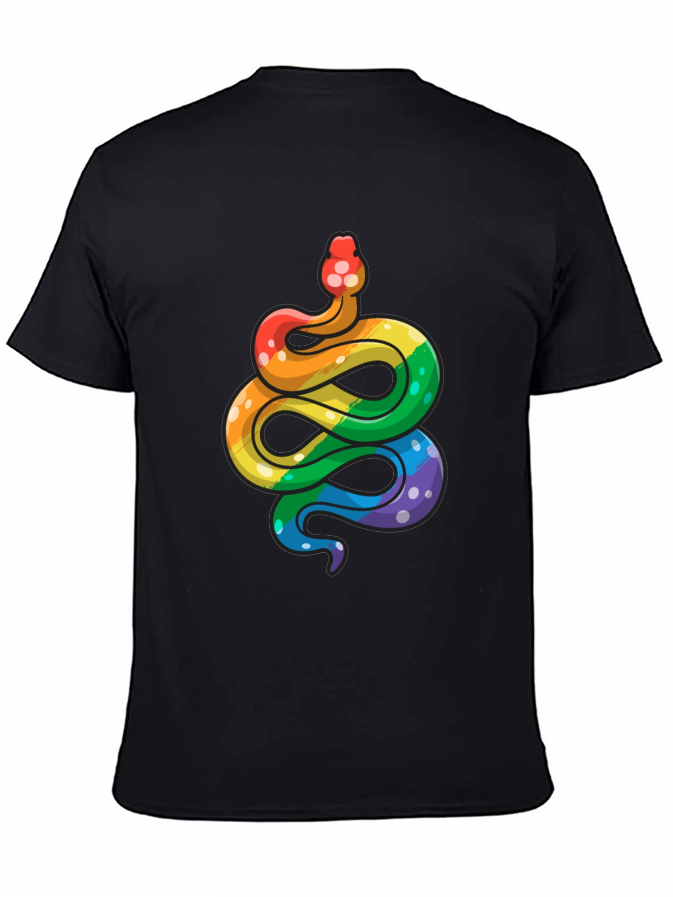 Black Rainbow Snake T-Shirt - Pride Apparel view 4