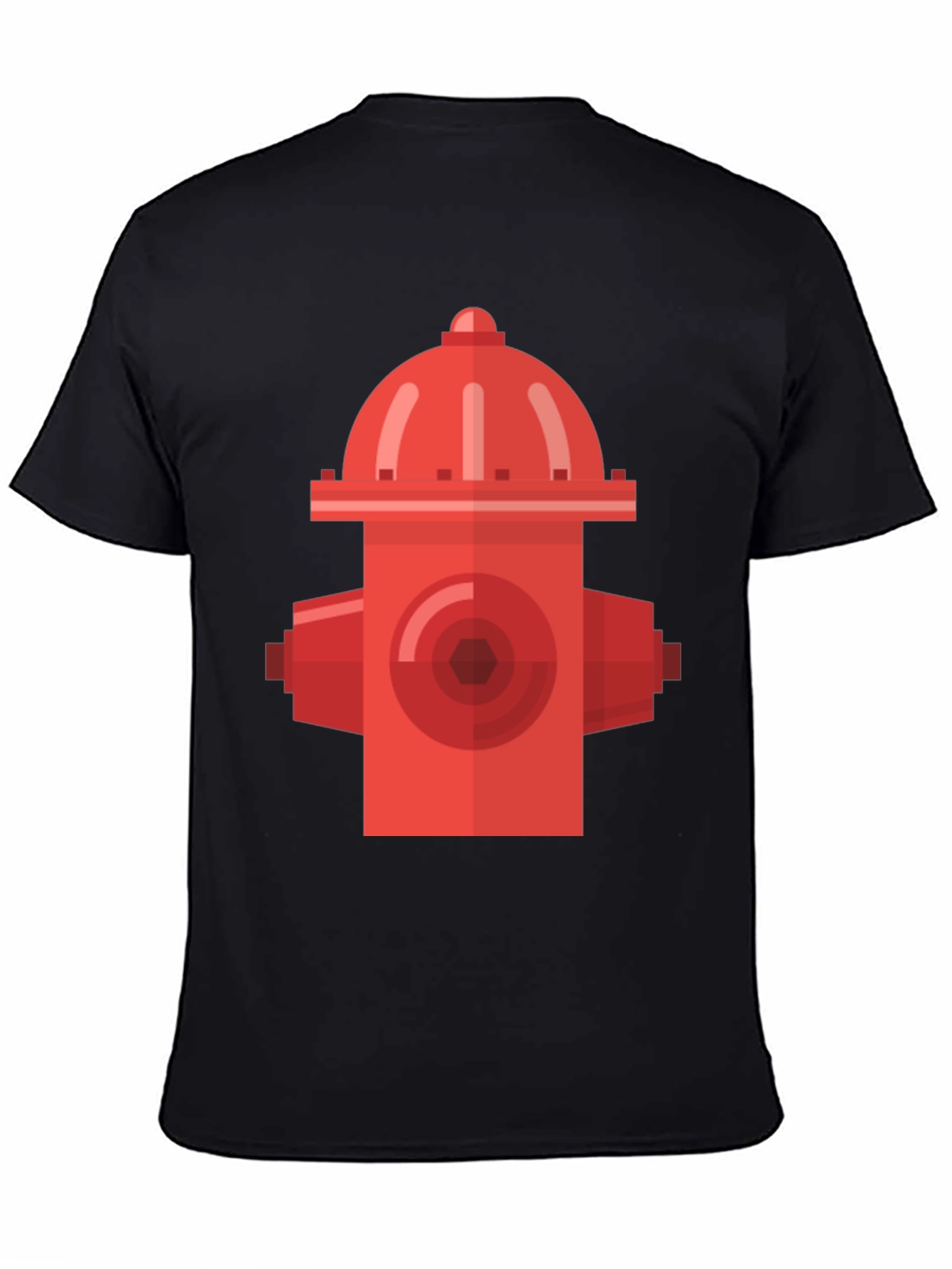 Black Retro Fire Hydrant Black T-Shirt - Urban Style view 4