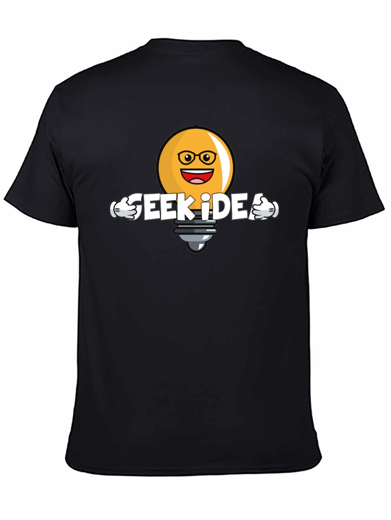 Black Geek Idea T-Shirt - Unique Graphic Tee view 4