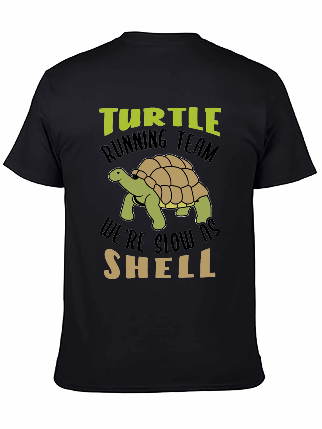 Black Turtle Running Team T-Shirt - Slow As Shell Tee view 4