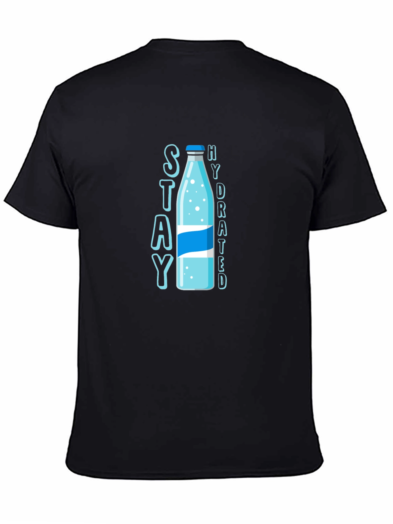 Stay Hydrated T-Shirt: Stylish Water Bottle Design - 4