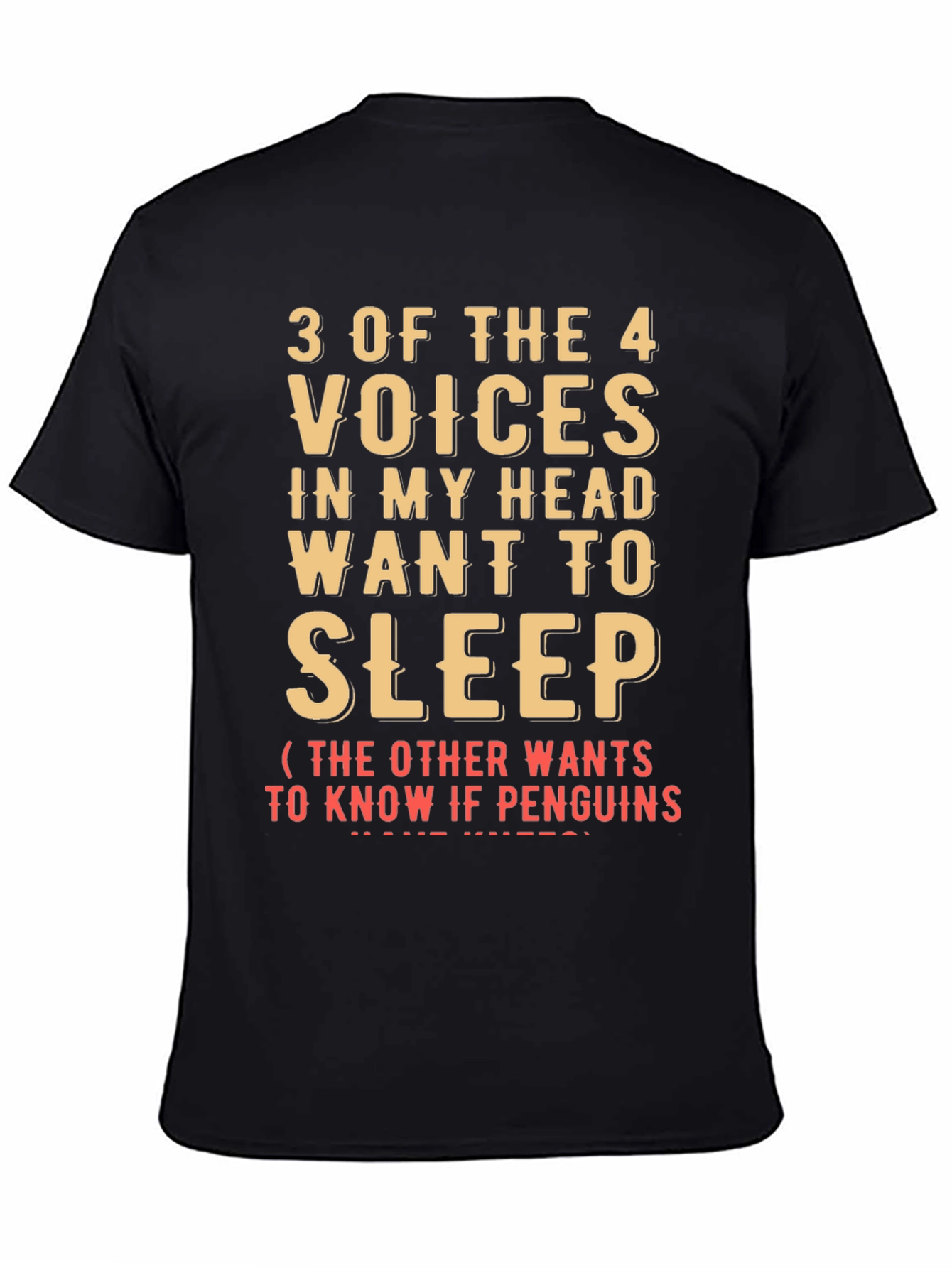 Black Funny 'Voices in My Head' Graphic T-Shirt view 4