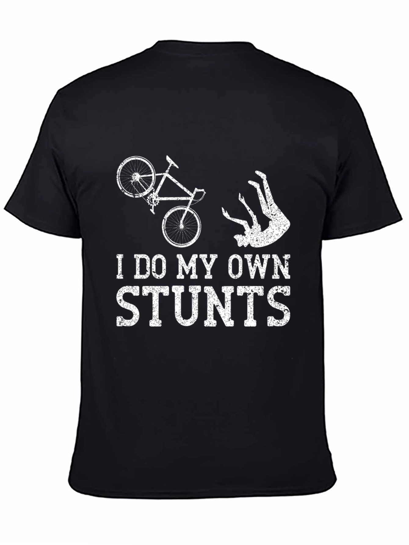 Black Funny Stuntman T-Shirt view 4
