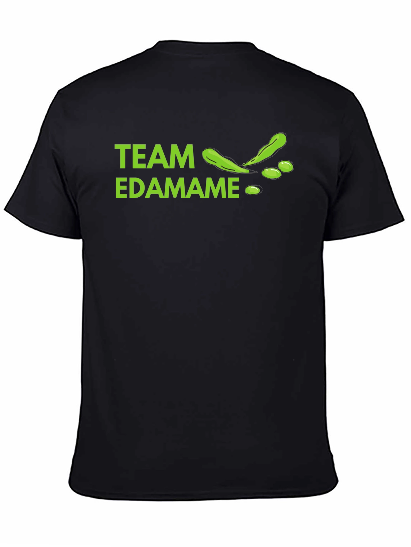 Black Team Edamame T-Shirt - Green Graphic Tee view 4