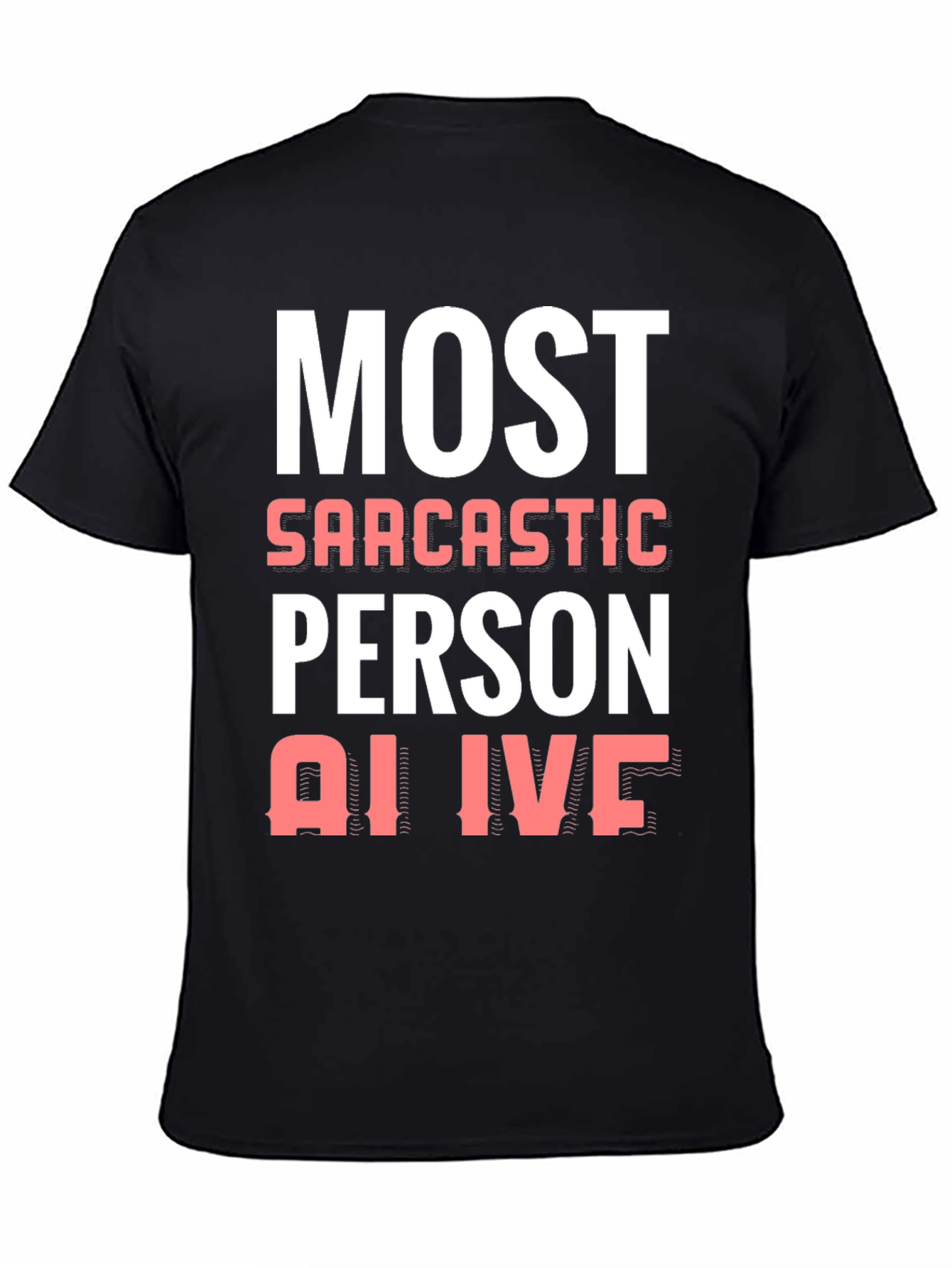 Black Sarcastic Humor Graphic Tee view 4