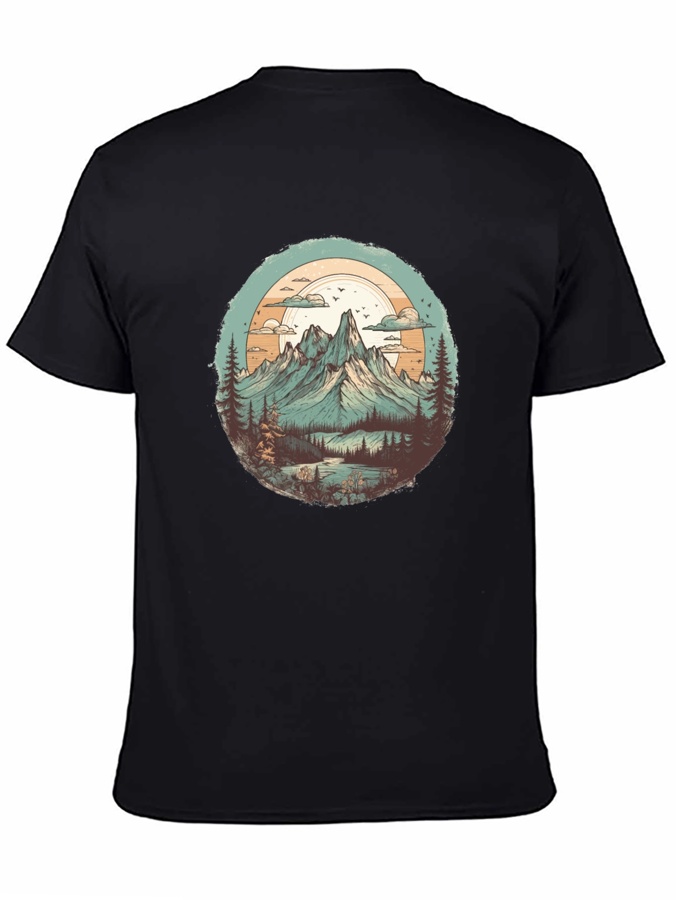 Black Mountain Landscape Graphic Tee view 4
