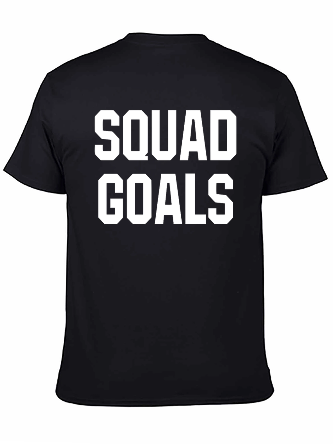 Black Squad Goals T-Shirt - Black Cotton Tee view 4