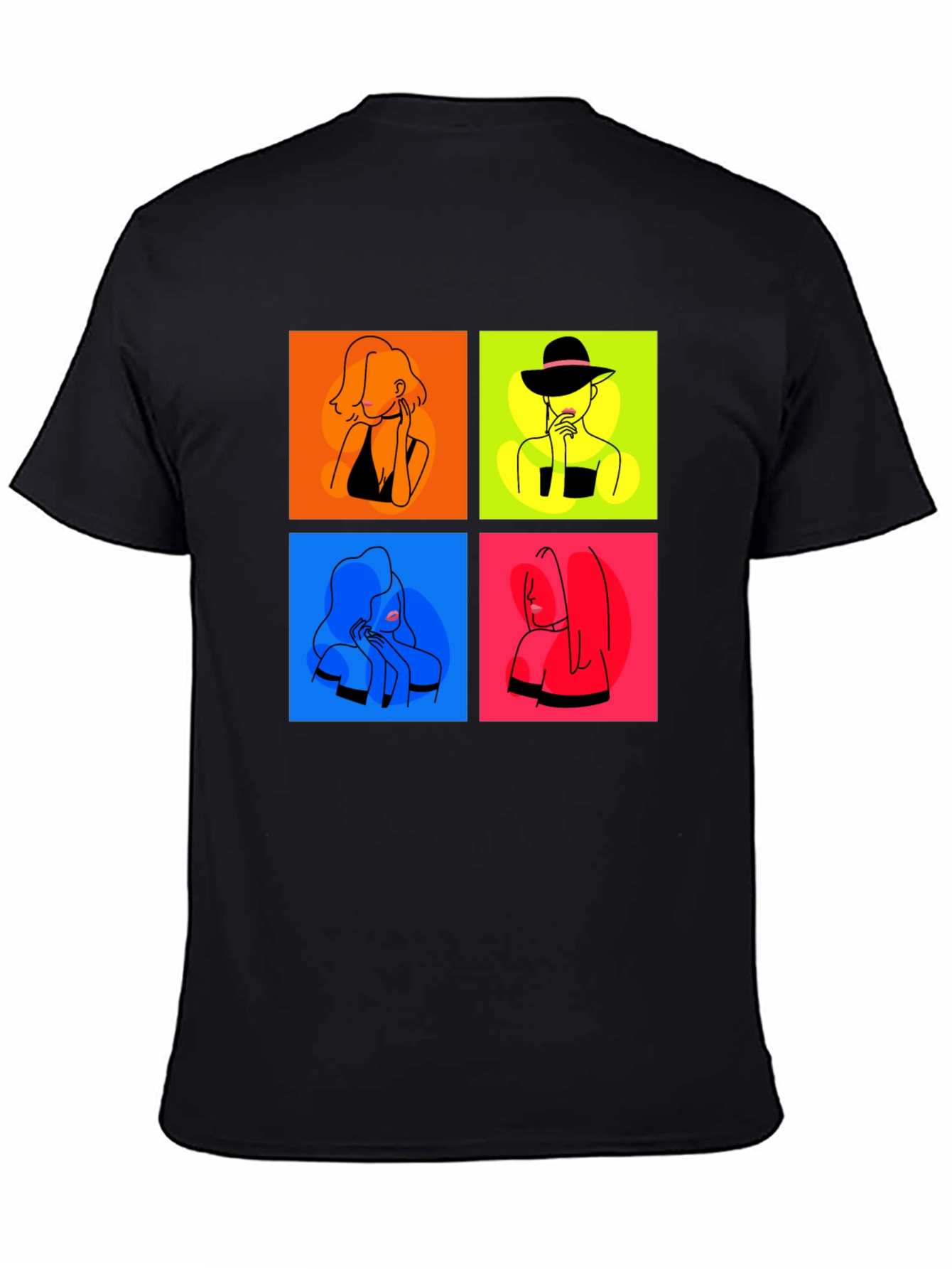 Black Modern Art Women's T-Shirt view 4