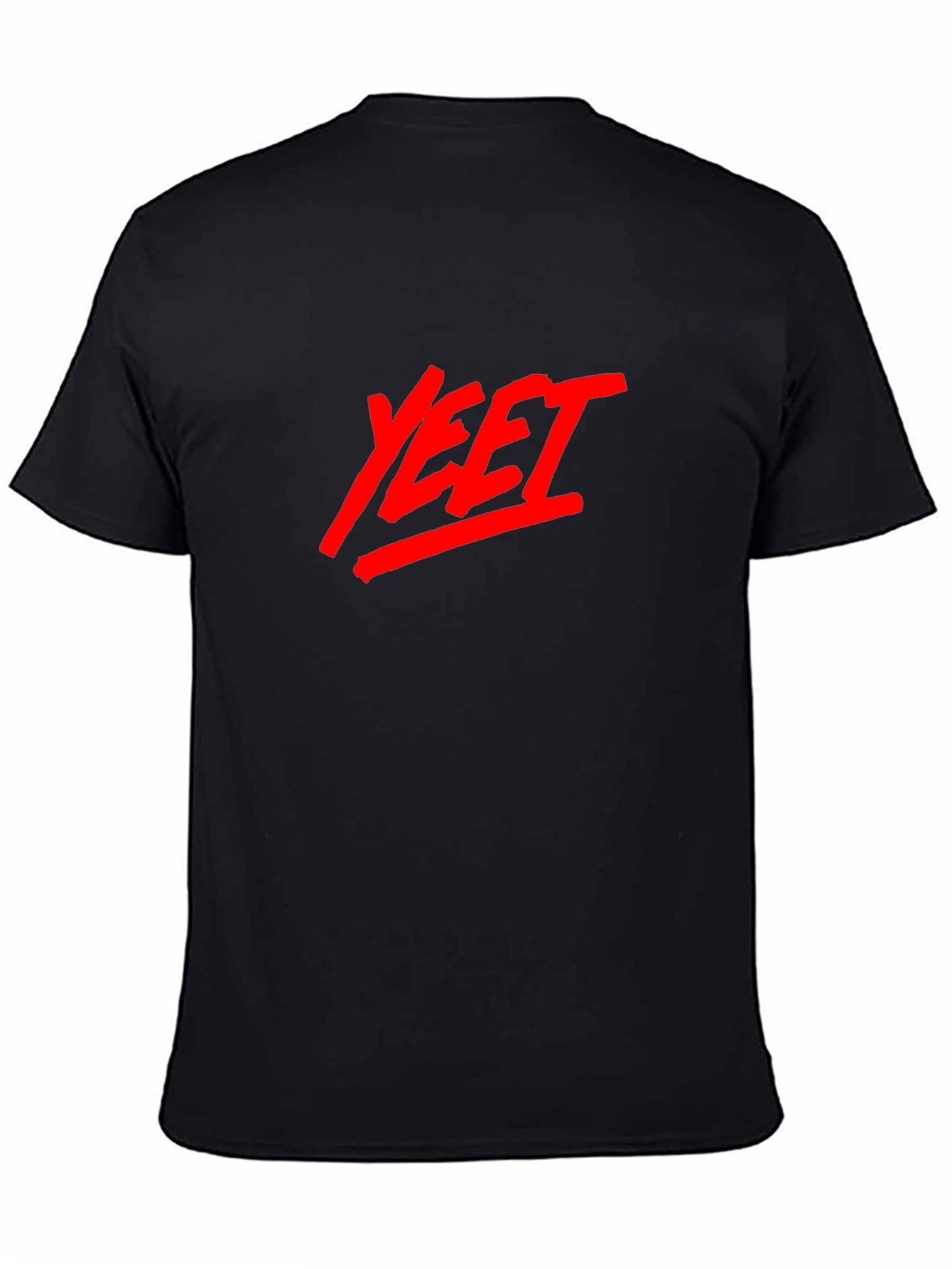 Black YEET Graphic Tee - Black Cotton Casual Shirt view 4