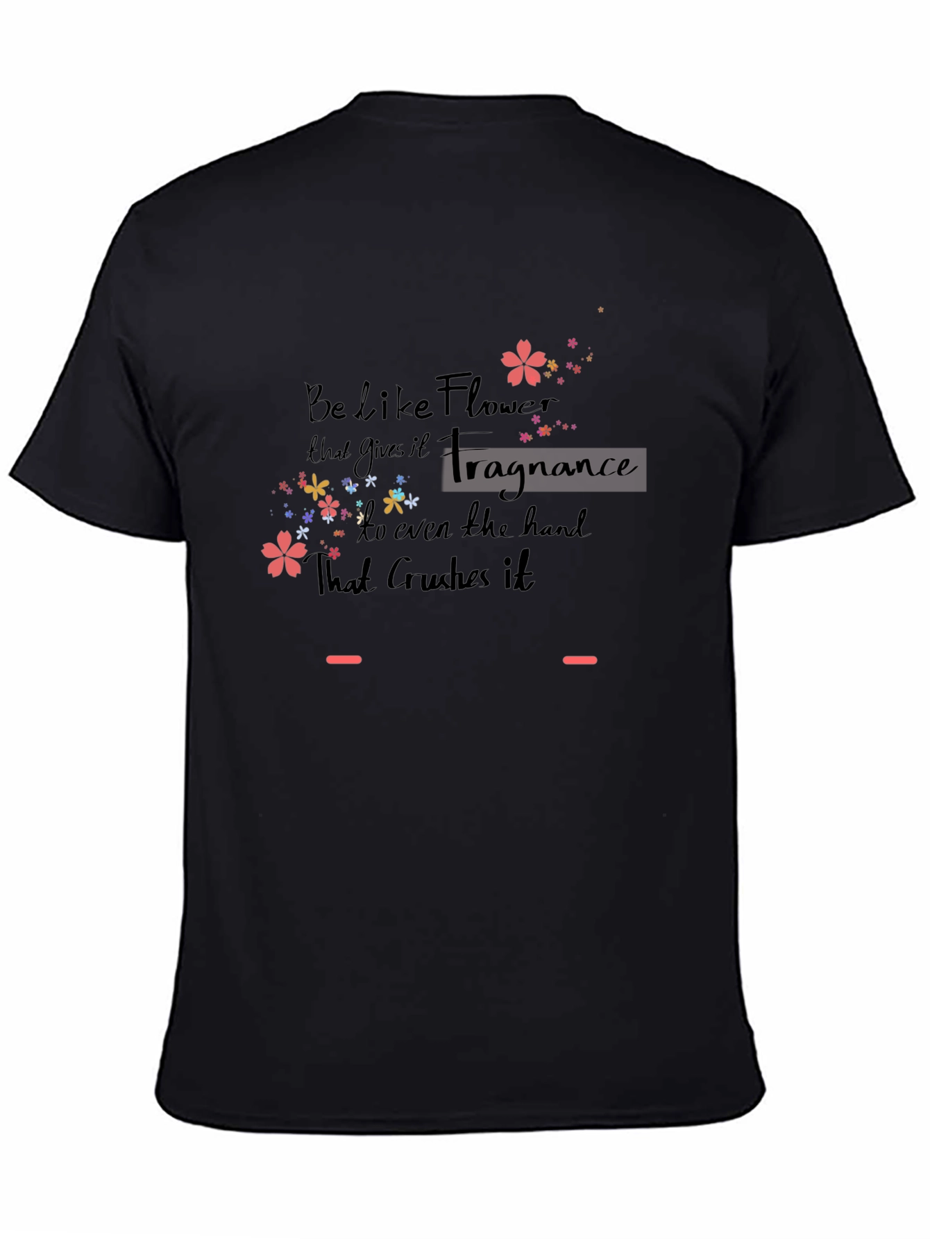 Black Be Like Flower T-Shirt - Inspirational Graphic Tee view 4