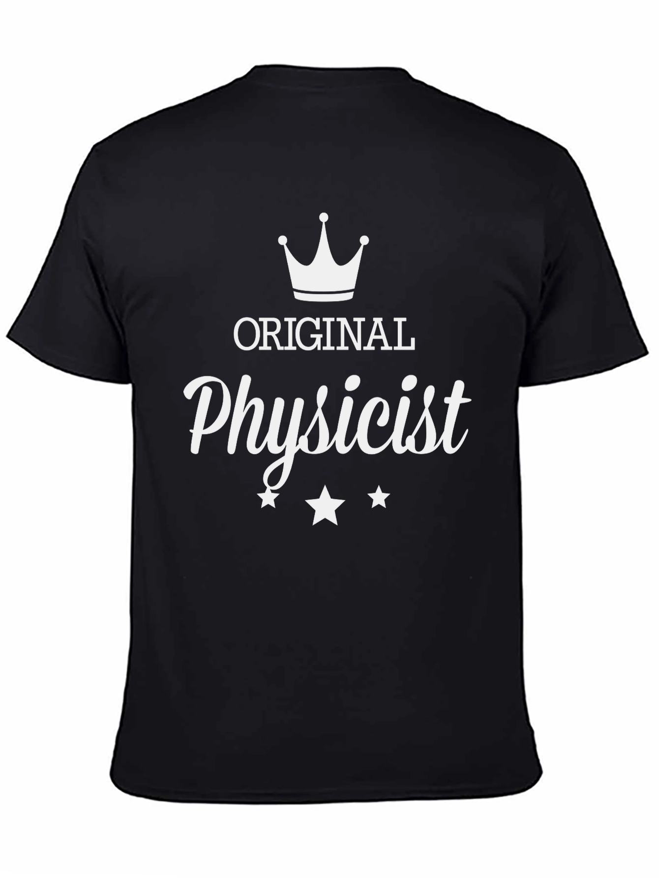 Black Original Physicist T-Shirt - Black Crew Neck view 4
