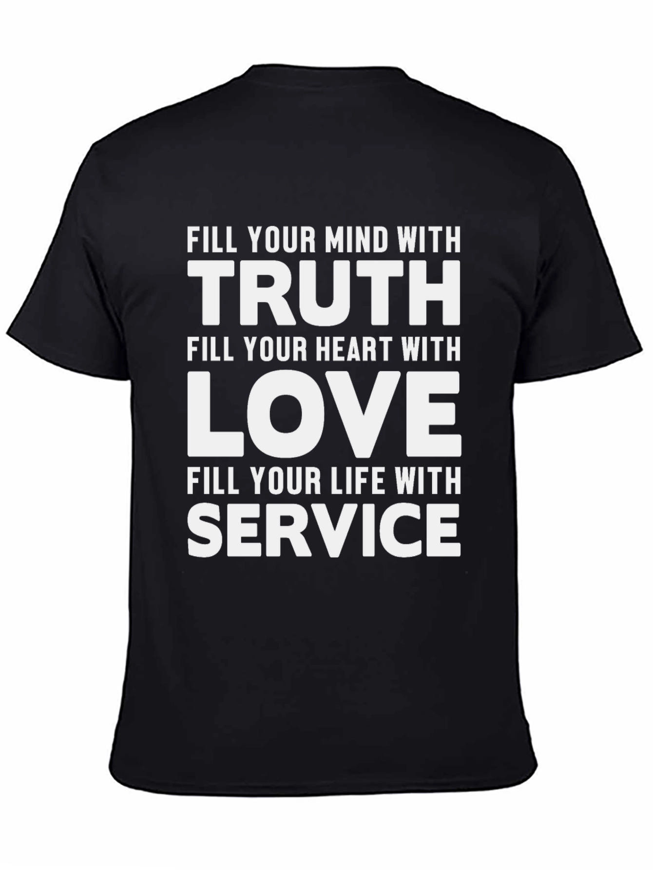 Black Mind, Heart, Life T-Shirt - Truth, Love, Service view 4