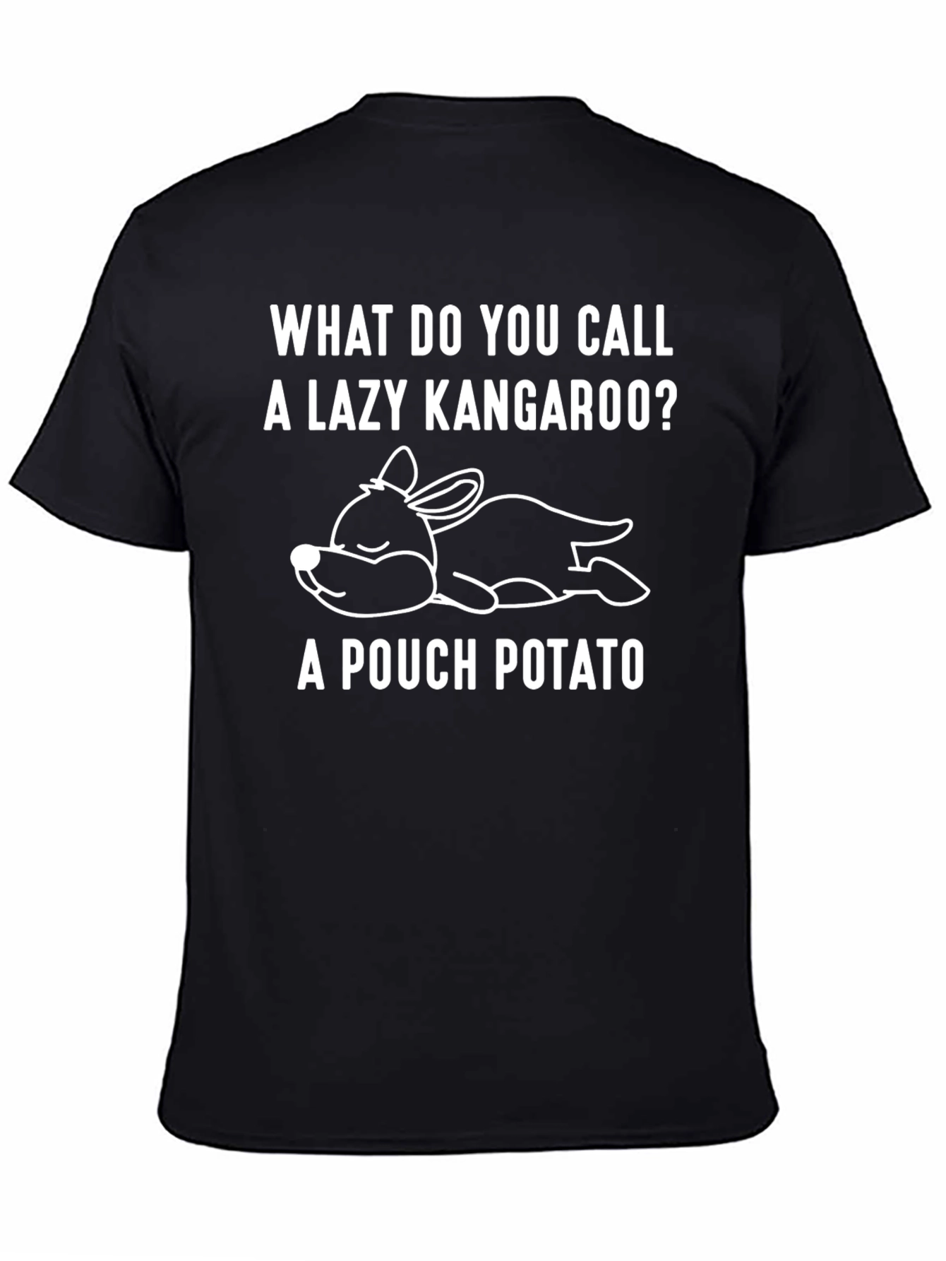 Black Lazy Kangaroo Pouch Potato Graphic Tee view 4