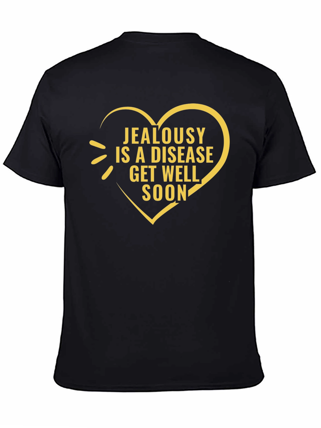 Jealousy Is a Disease Black Graphic T-Shirt - 4