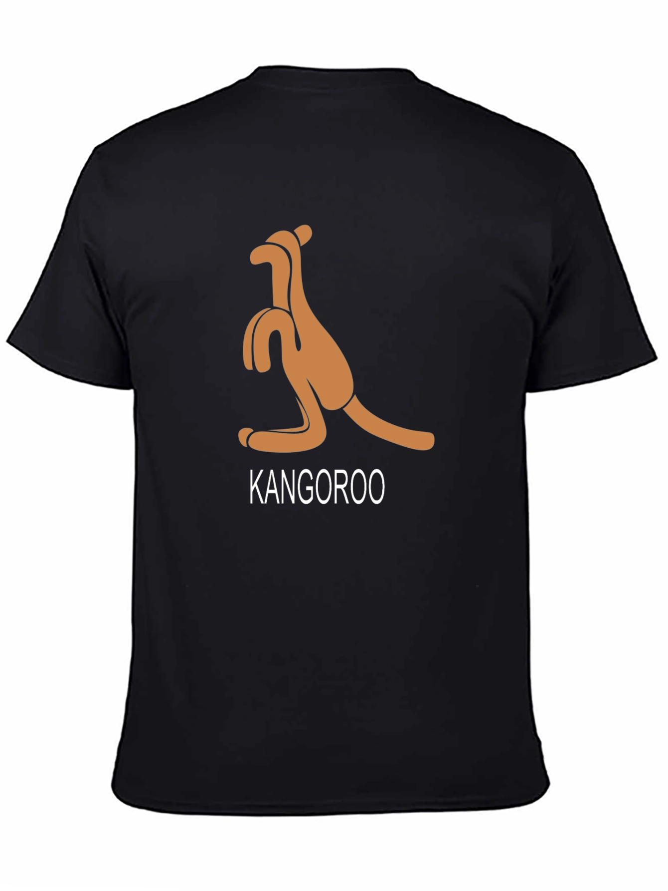 Black Kangaroo Graphic Print T-Shirt - Black view 4