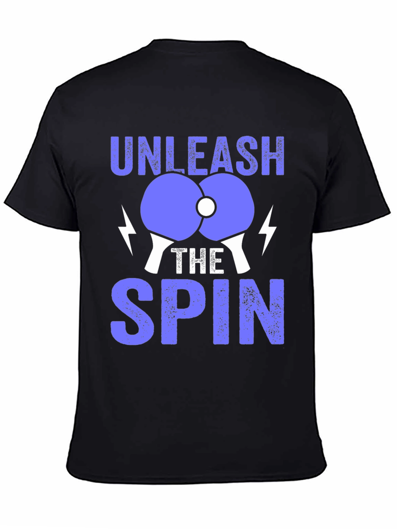 Black Unleash The Spin Table Tennis T-Shirt view 4