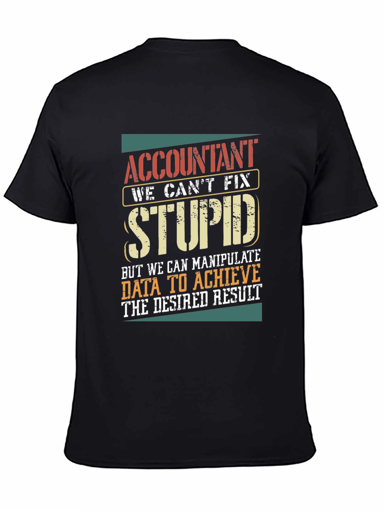 Black Accountant Humor Graphic T-Shirt view 4