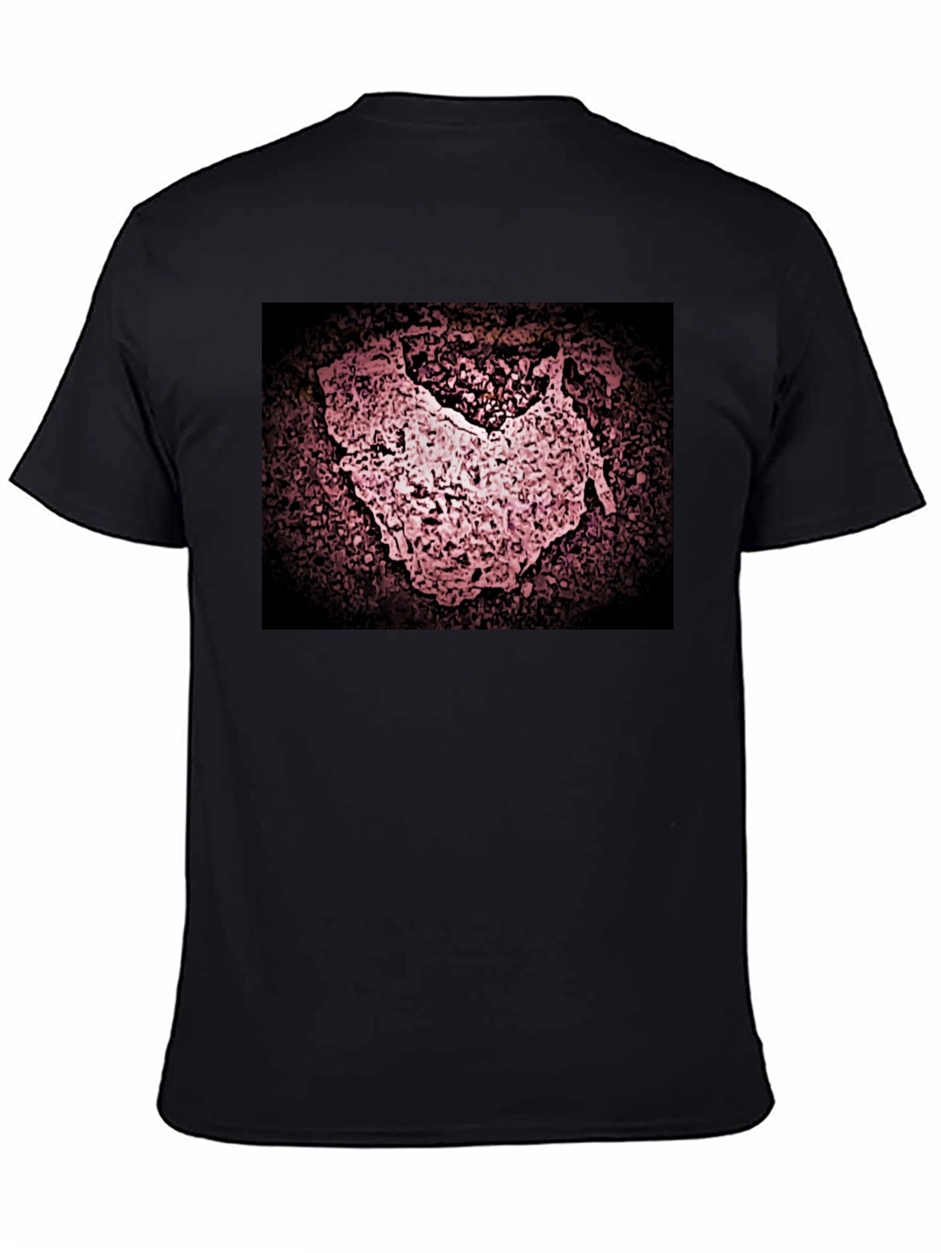 Black Abstract Graphic Print Black T-Shirt view 4