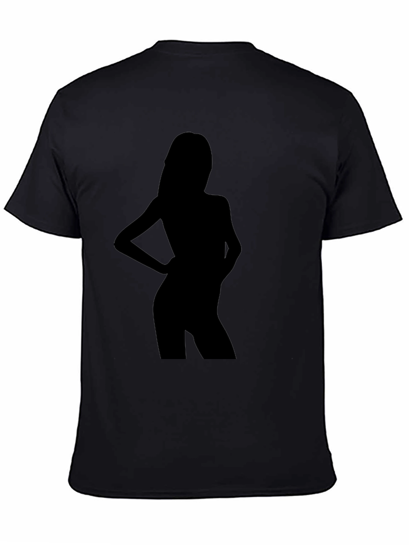 Black Silhouette Graphic Tee - Trendy Black T-Shirt view 4