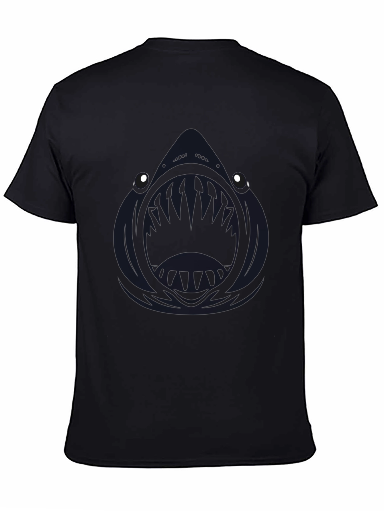 Black Men's Black Angler Fish Graphic T-Shirt view 4