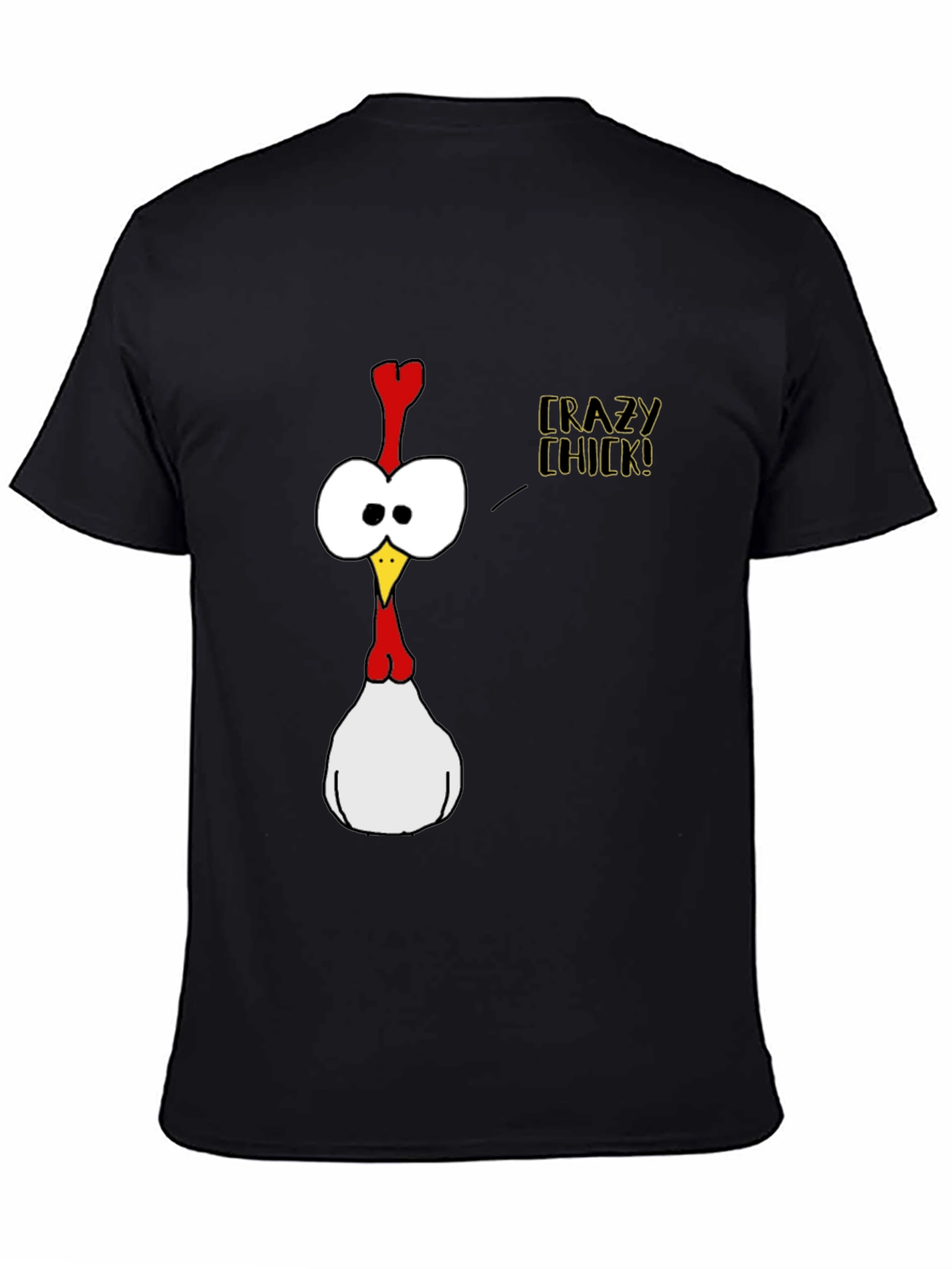 Black Crazy Chick Graphic Tee view 4