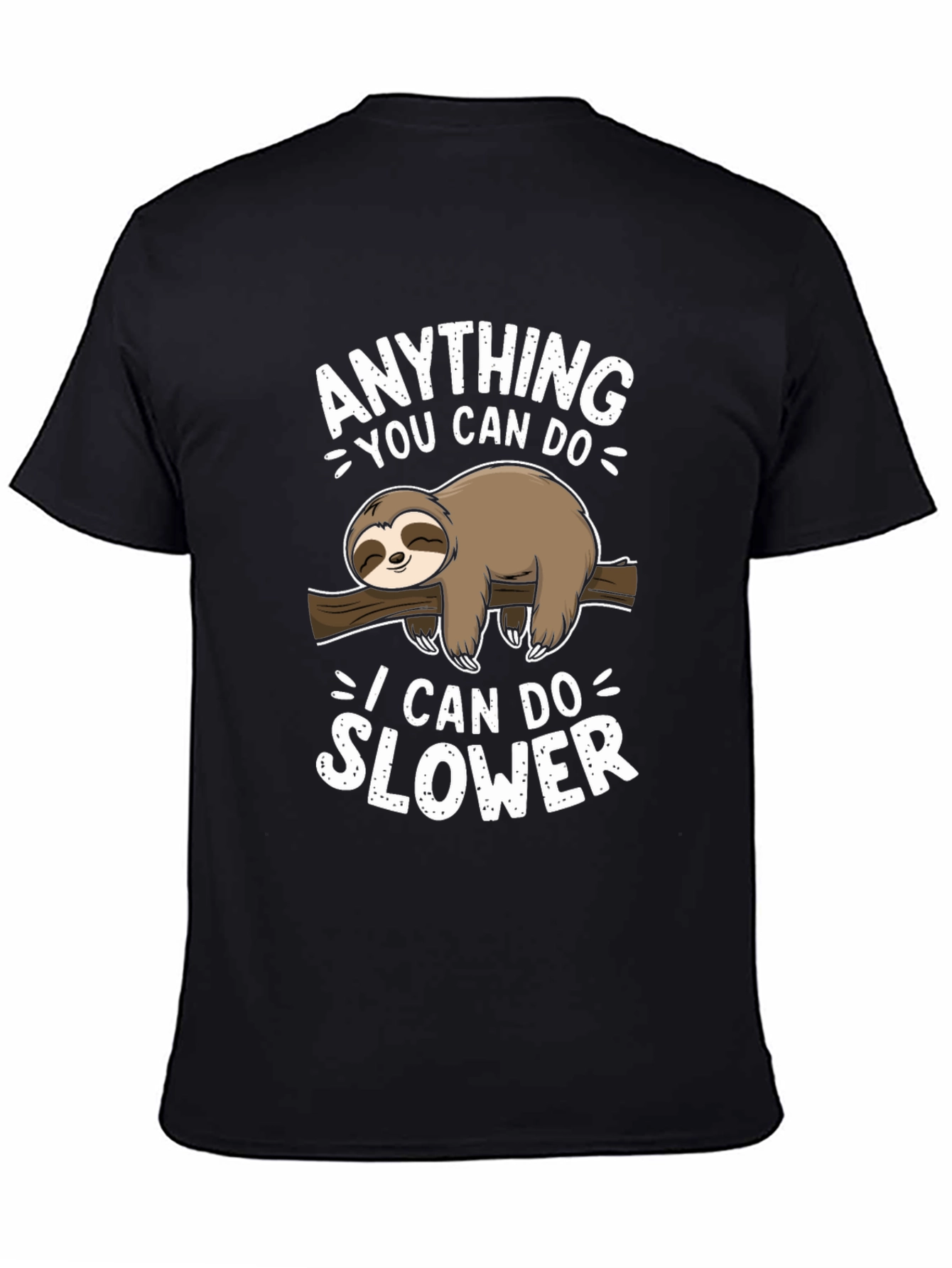 Black Sloth Graphic Tee - Anything You Can Do Slower view 4