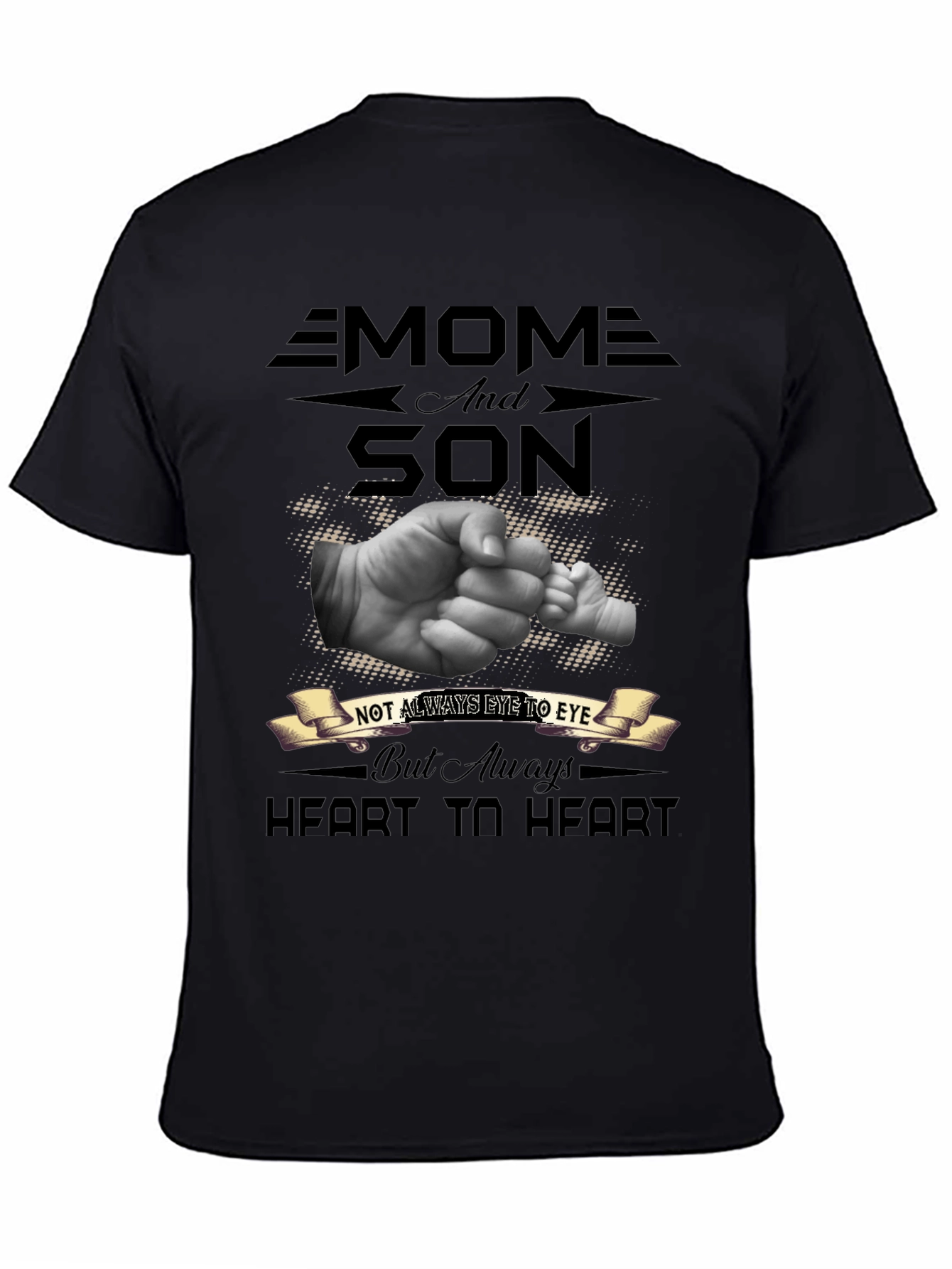 Black Mom and Son Heart to Heart Graphic Tee view 4