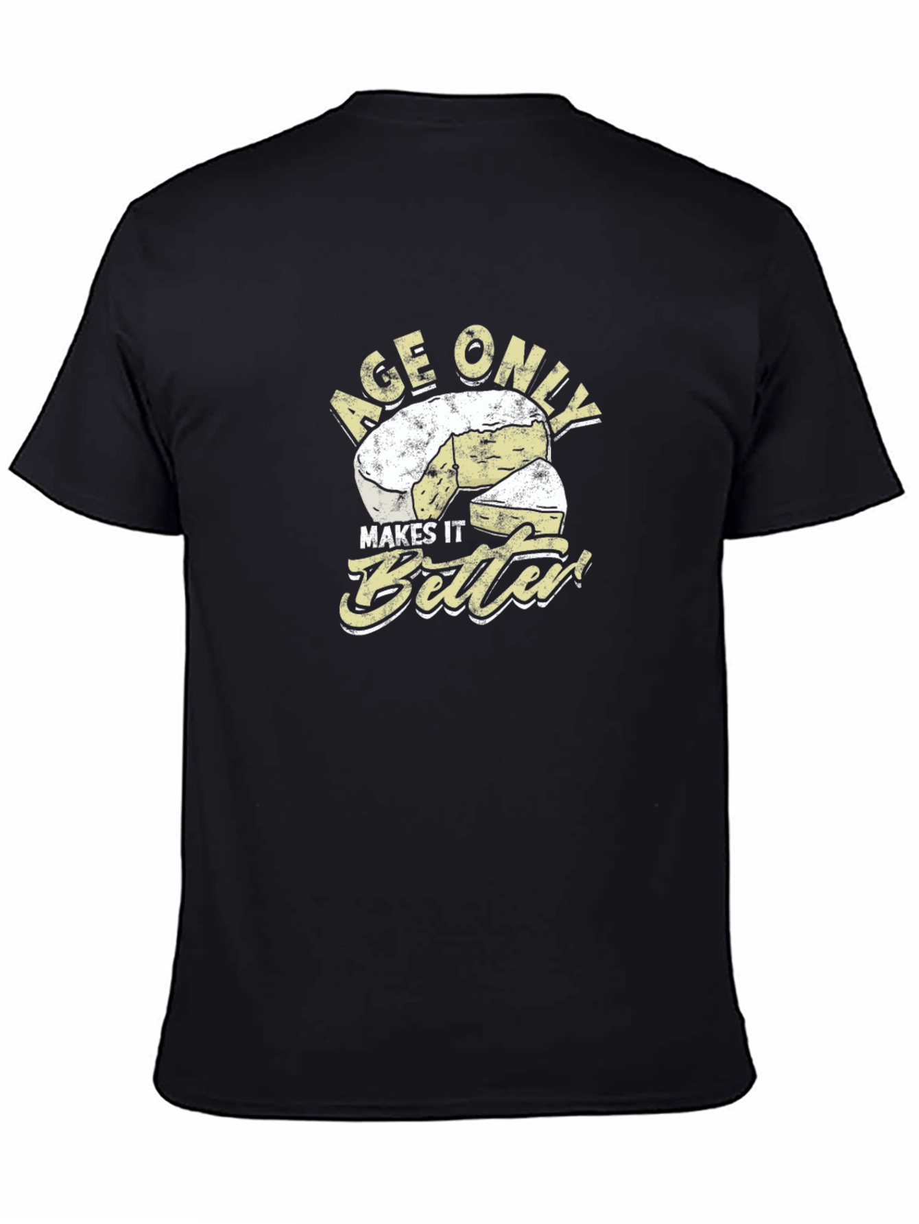 Black Age Only Makes It Better Cheese Graphic T-Shirt view 4