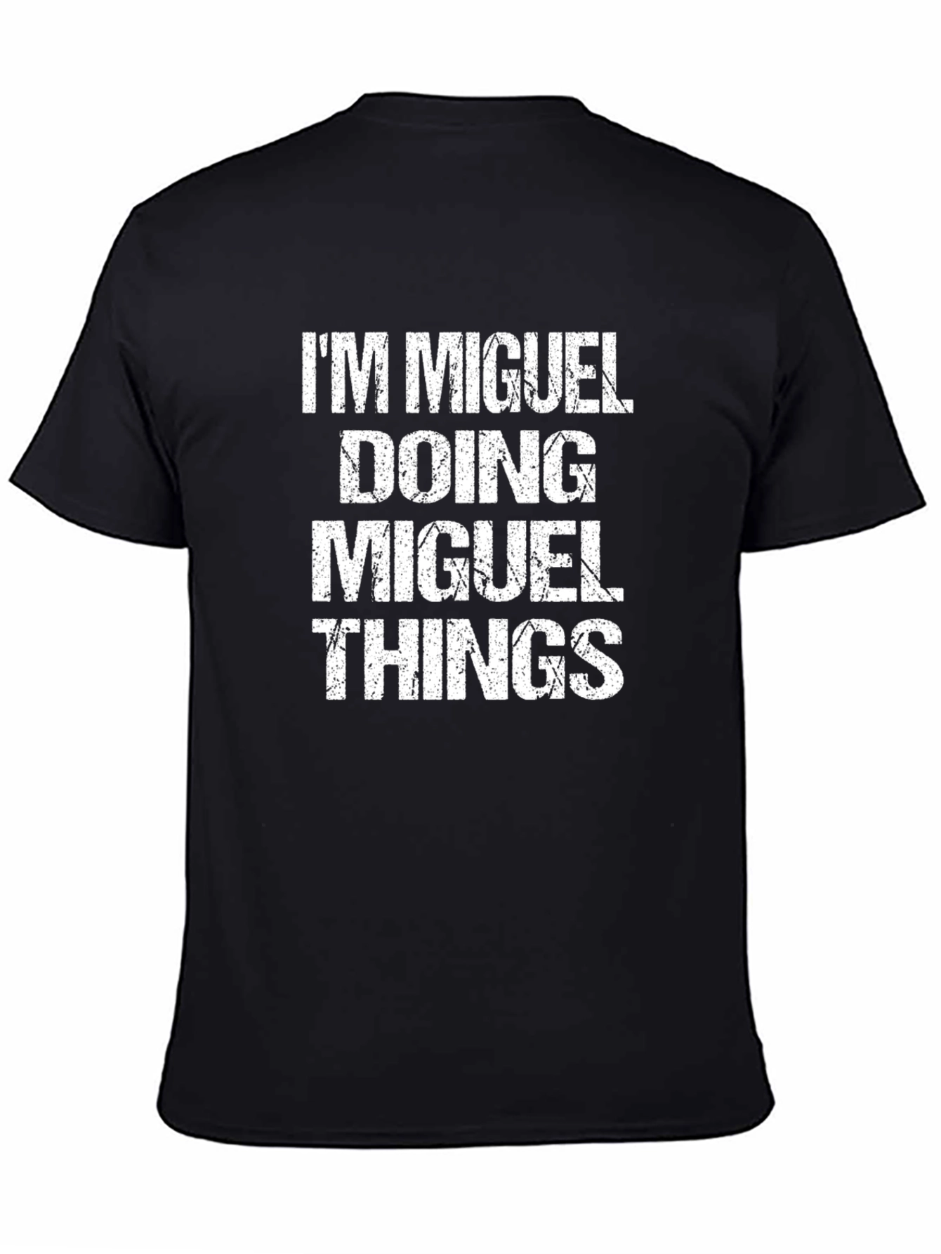 Black I'm Miguel Doing Miguel Things Graphic Tee view 4