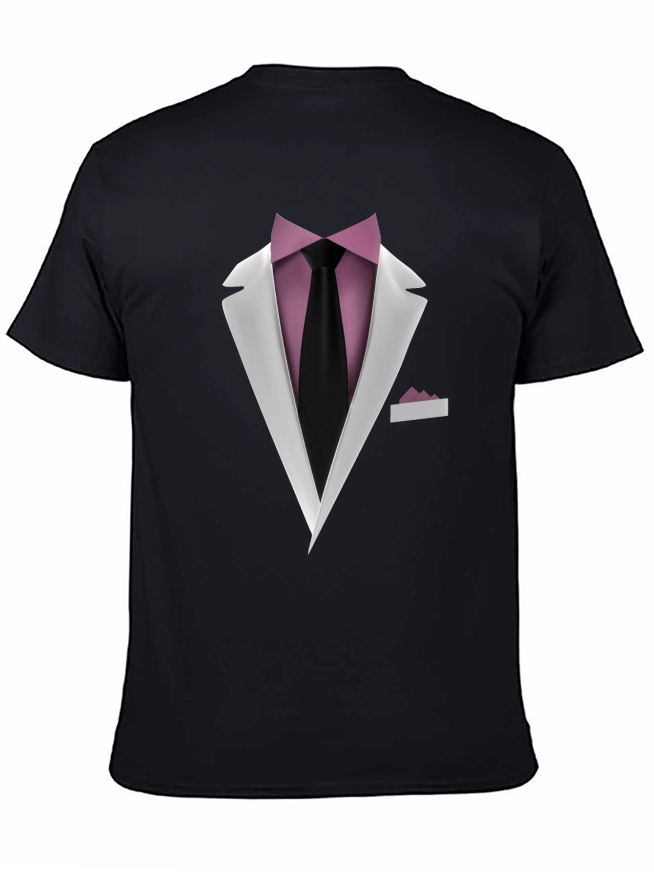 Black Tuxedo T-Shirt - Formal Wear Illusion Tee view 4