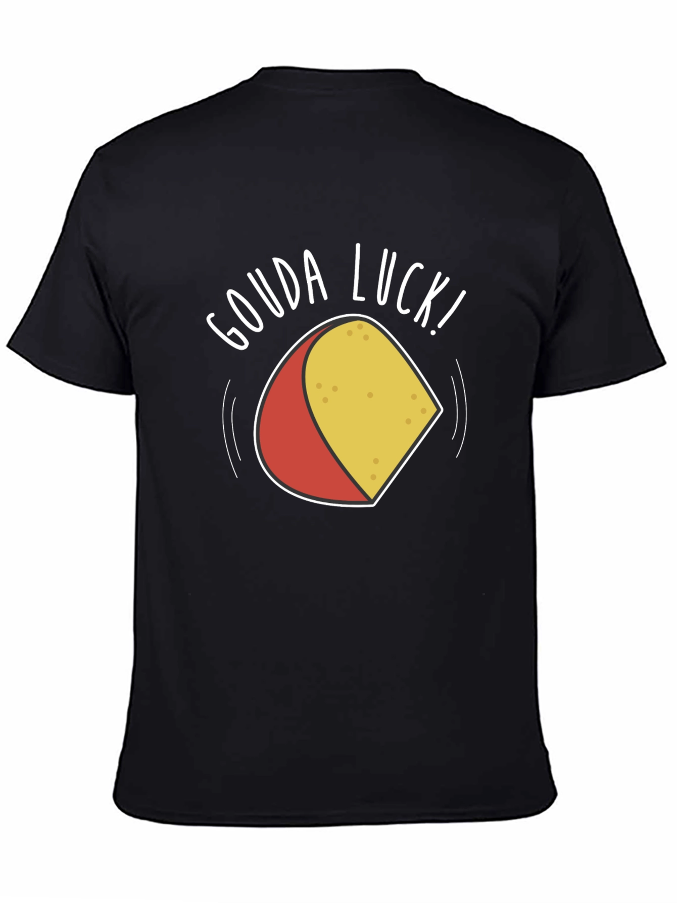 Black Gouda Luck T-Shirt - Funny Cheese Pun Tee view 4