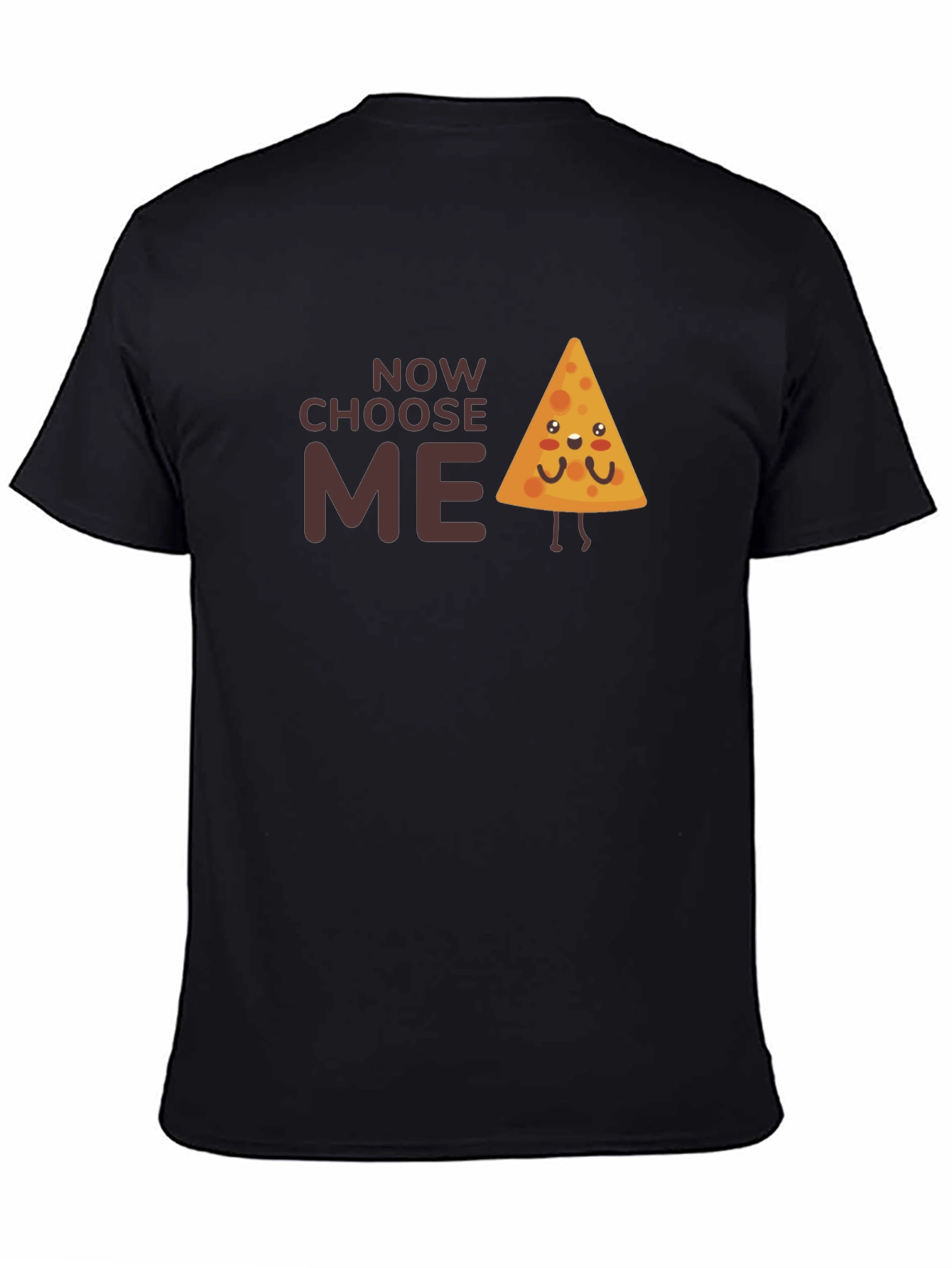 Black Choose Me Cute Nacho Chip Graphic T-Shirt view 4