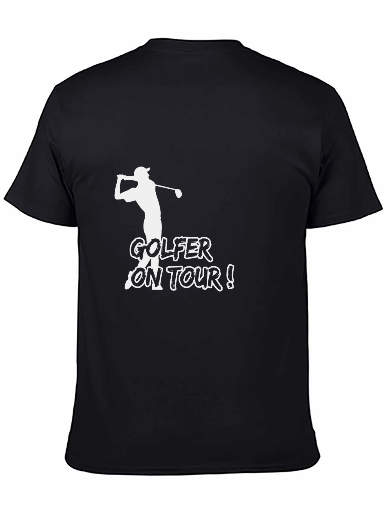 Black Golfer On Tour T-Shirt - Classic Tee for Golf Enthusiasts view 4